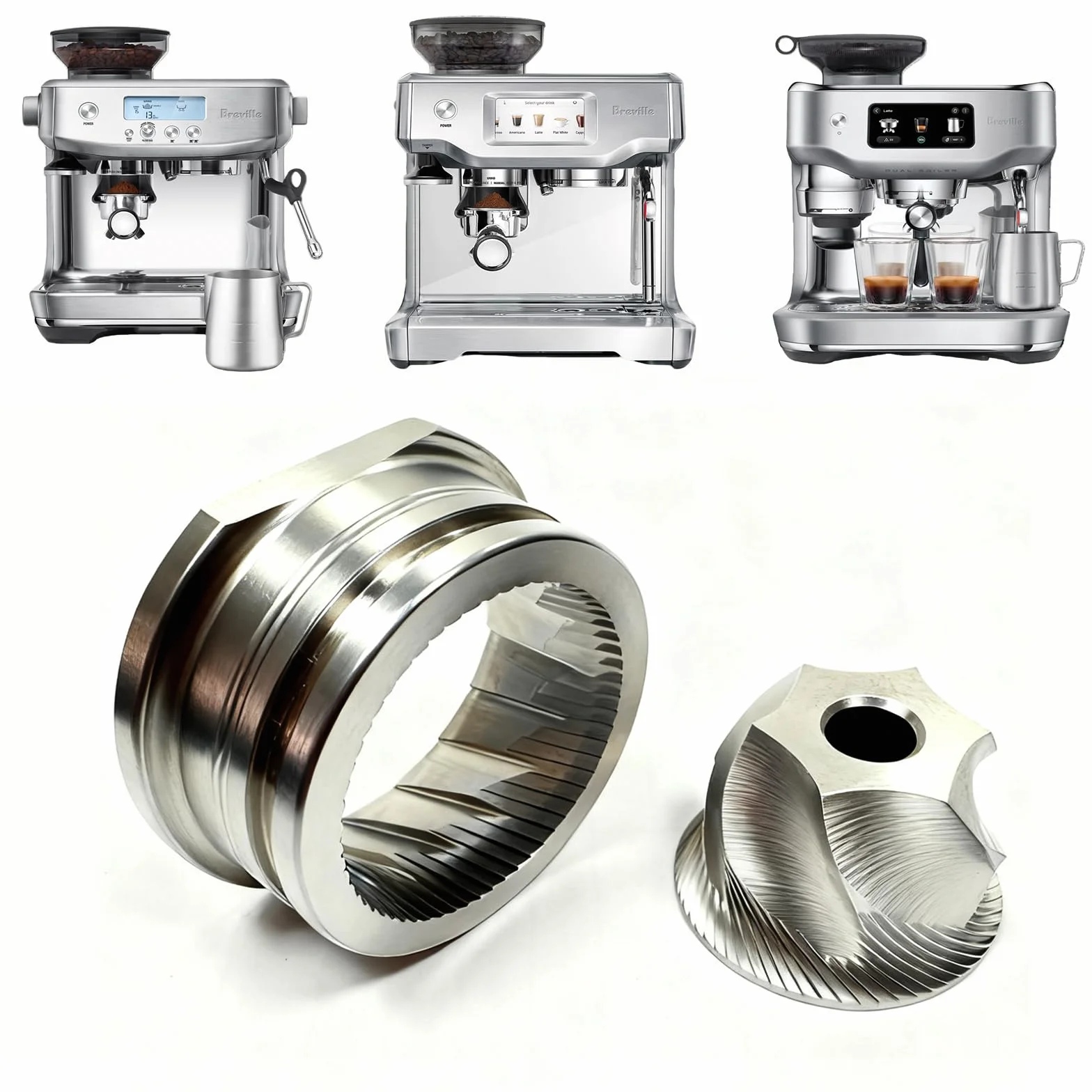 Conical Grinder Burr Set zamiennik - kompatybilny z Breville/Sage BES995/BES980XL/BES990/BES880/BES881/BES878 Espresso Machines (From 1926 PDC)