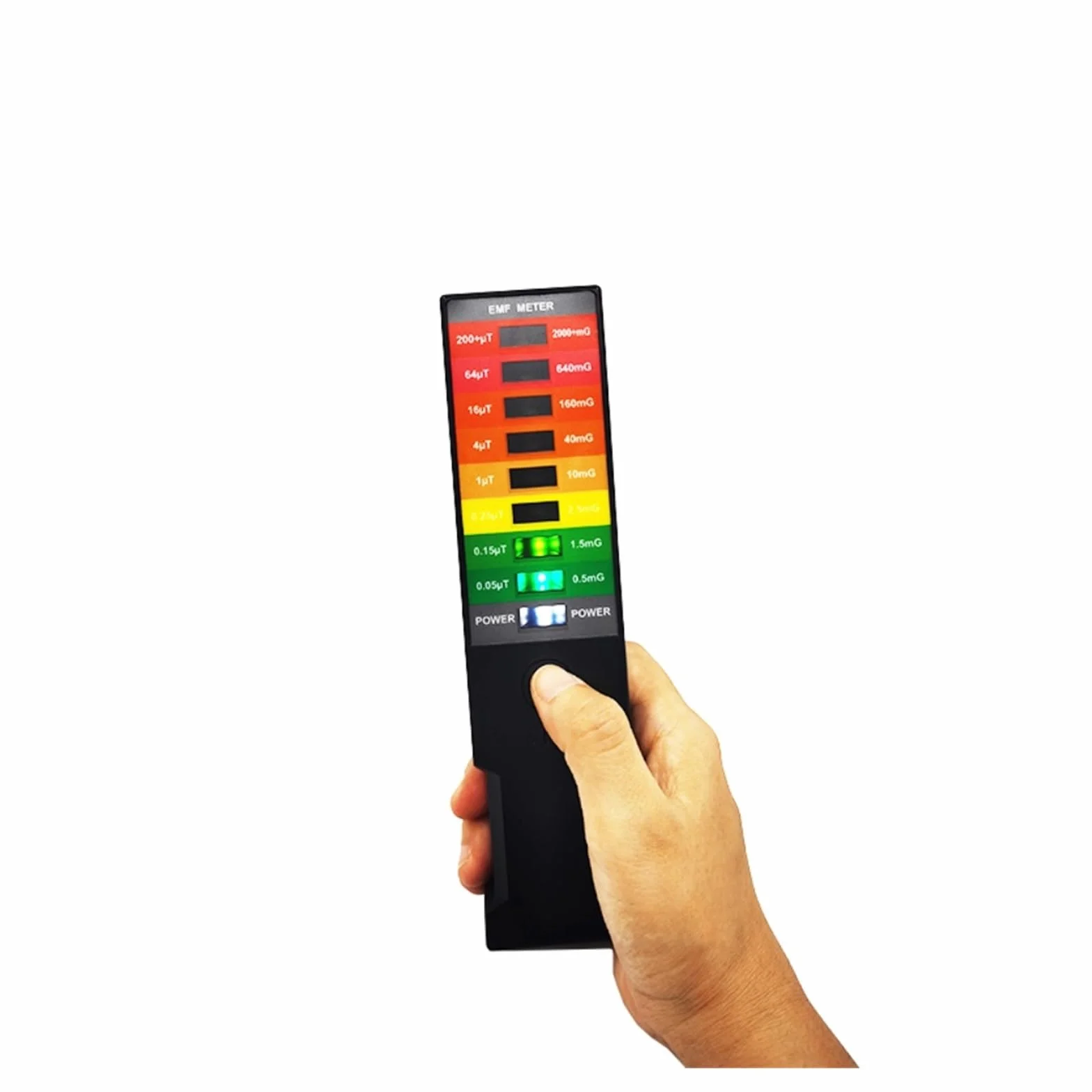Detektor promieniowania, Pole elektromagnetyczne Miernik gaussa EMF Miernik EMF Monitor pola magnetycznego Środowiskowy detektor elektromagnetyczny Miernik Gaussa z 8 diodami LED