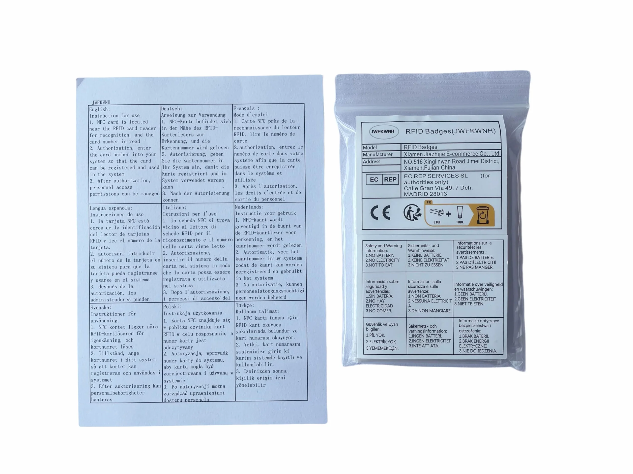 uid wymienna karta RFID 13,56 MHz (5 sztuk) (zielony)