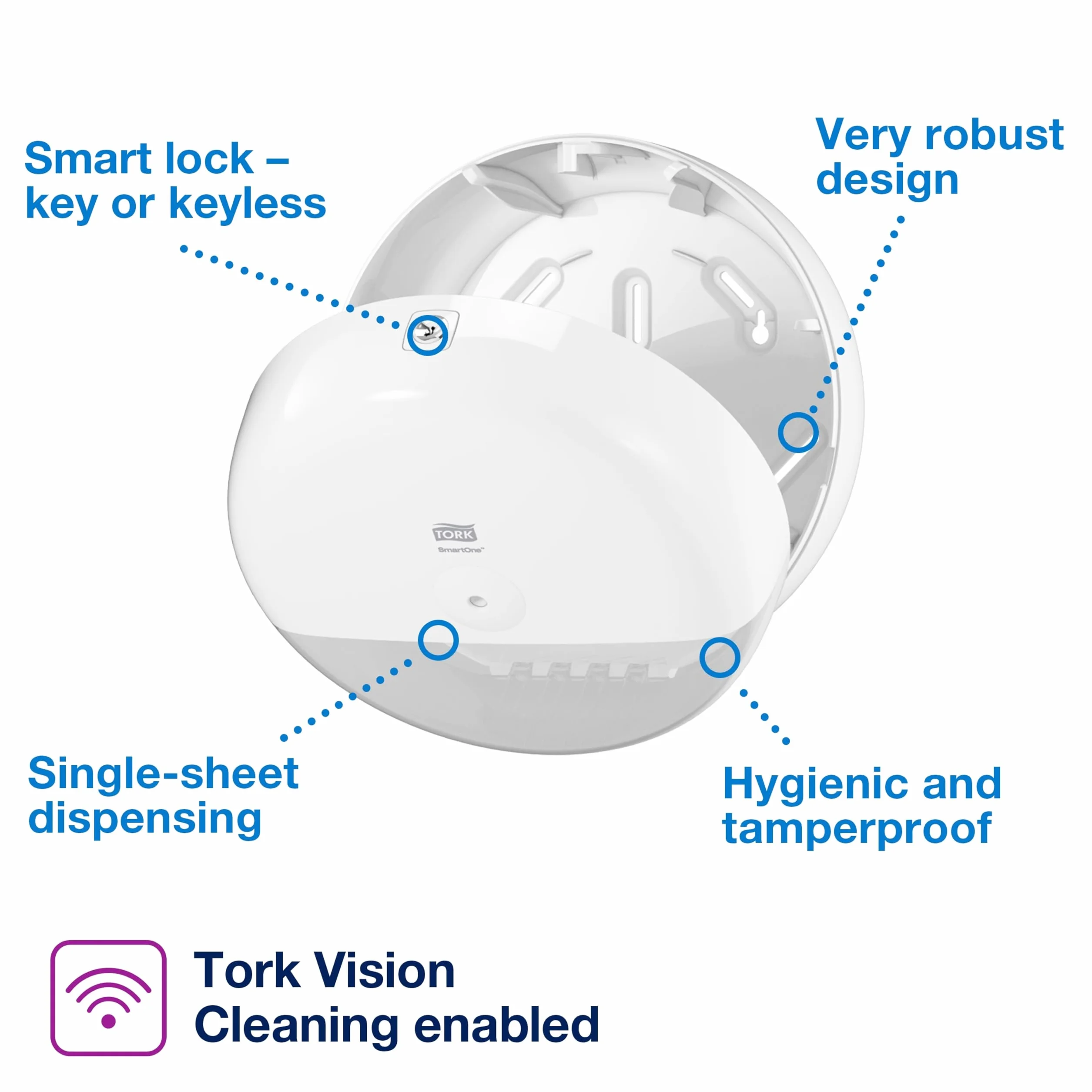 Tork Smartone mini dozownik papieru toaletowego biały