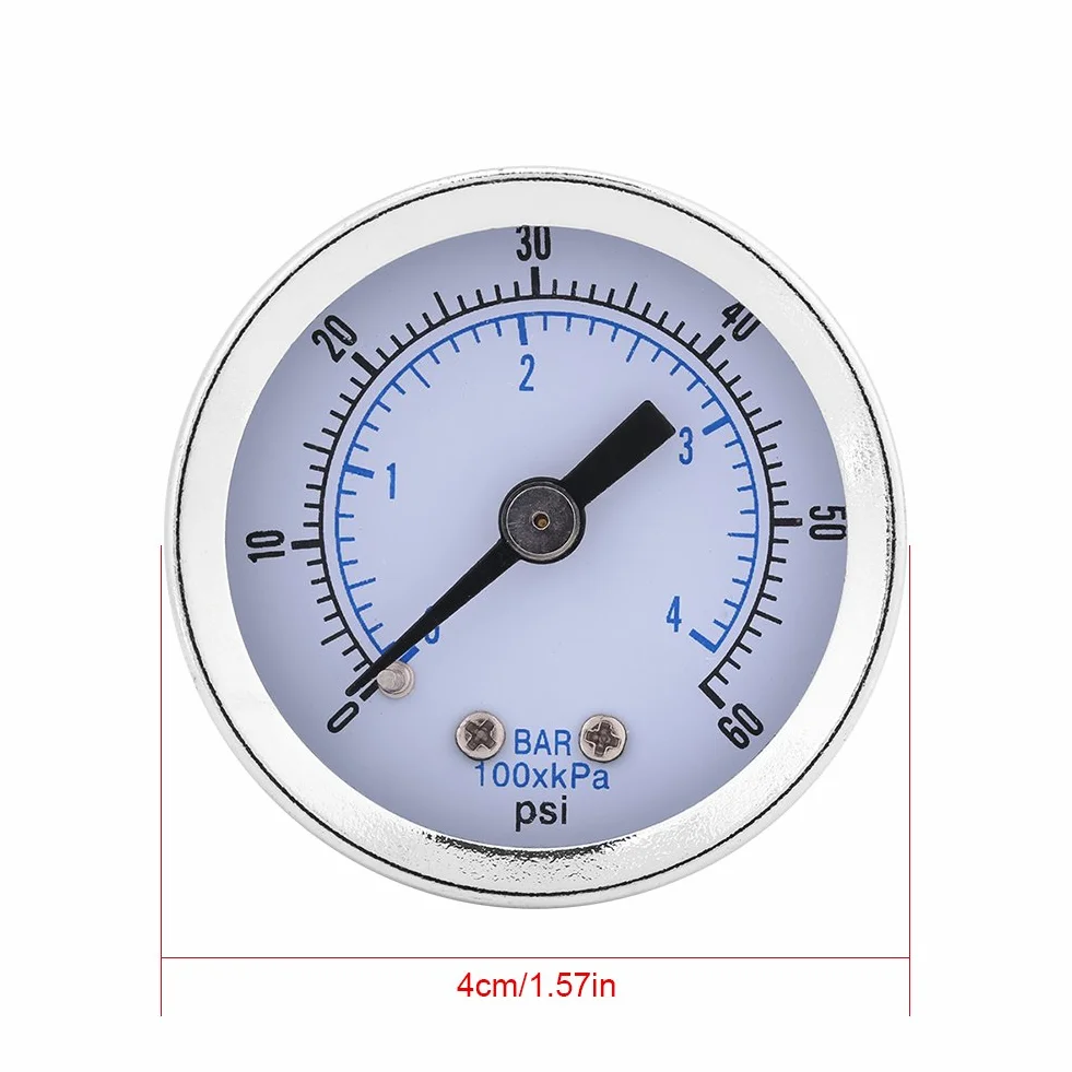 Manometr Akozon 0-60psi 0-4bar 1/8 "Manometr do wody i oleju gazowego