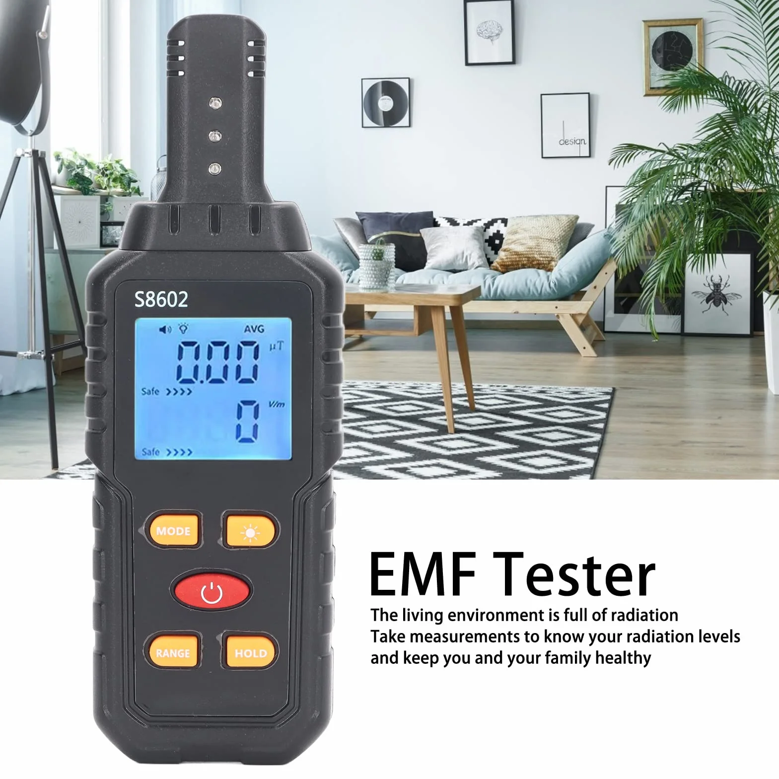 Miernik Pola Elektromagnetycznego EMF 5Hz-3500Hz Tester Promieniowania do Domu Biura