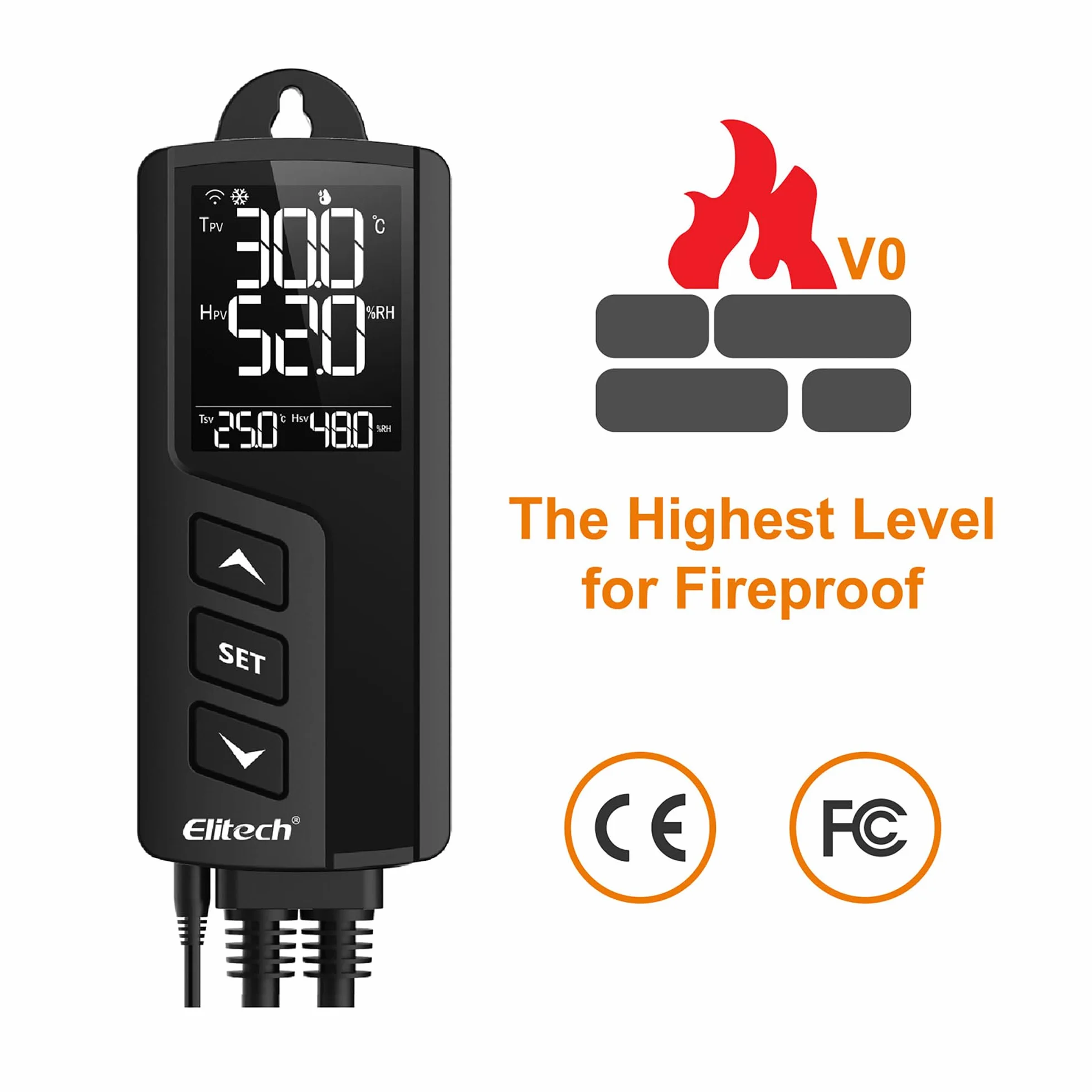 Elitech STC-1000PROTH WIFI Cyfrowy regulator temperatury i wilgotności Termostat 110V 10A 1200W