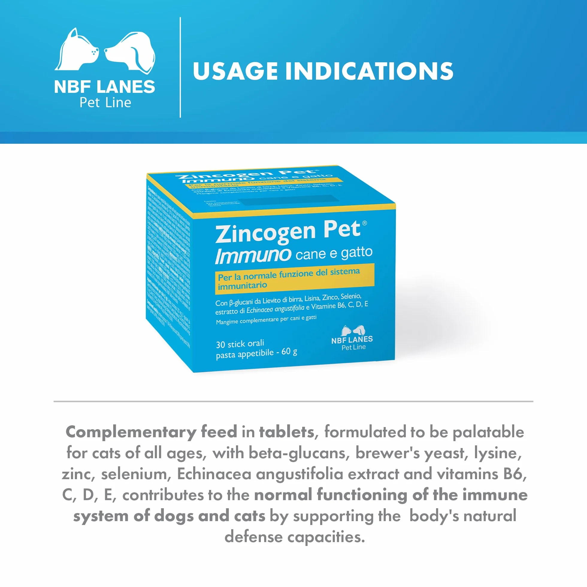 Zincogen Pet Immuno cane e gatto – pasta 30 saszetek NBF Lanes