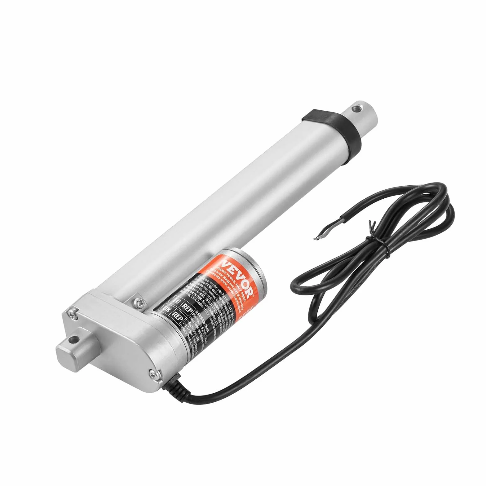 VEVOR Napęd liniowy 1000 N DC 12 V napęd liniowy IP54, elektryczny silnik liniowy 150 mm, długość skoku 150 mm, poziom hałasu ≤ 50 dB, elektryczny otwieracz drzwi 14 mm/s, prędkość jazdy, technika