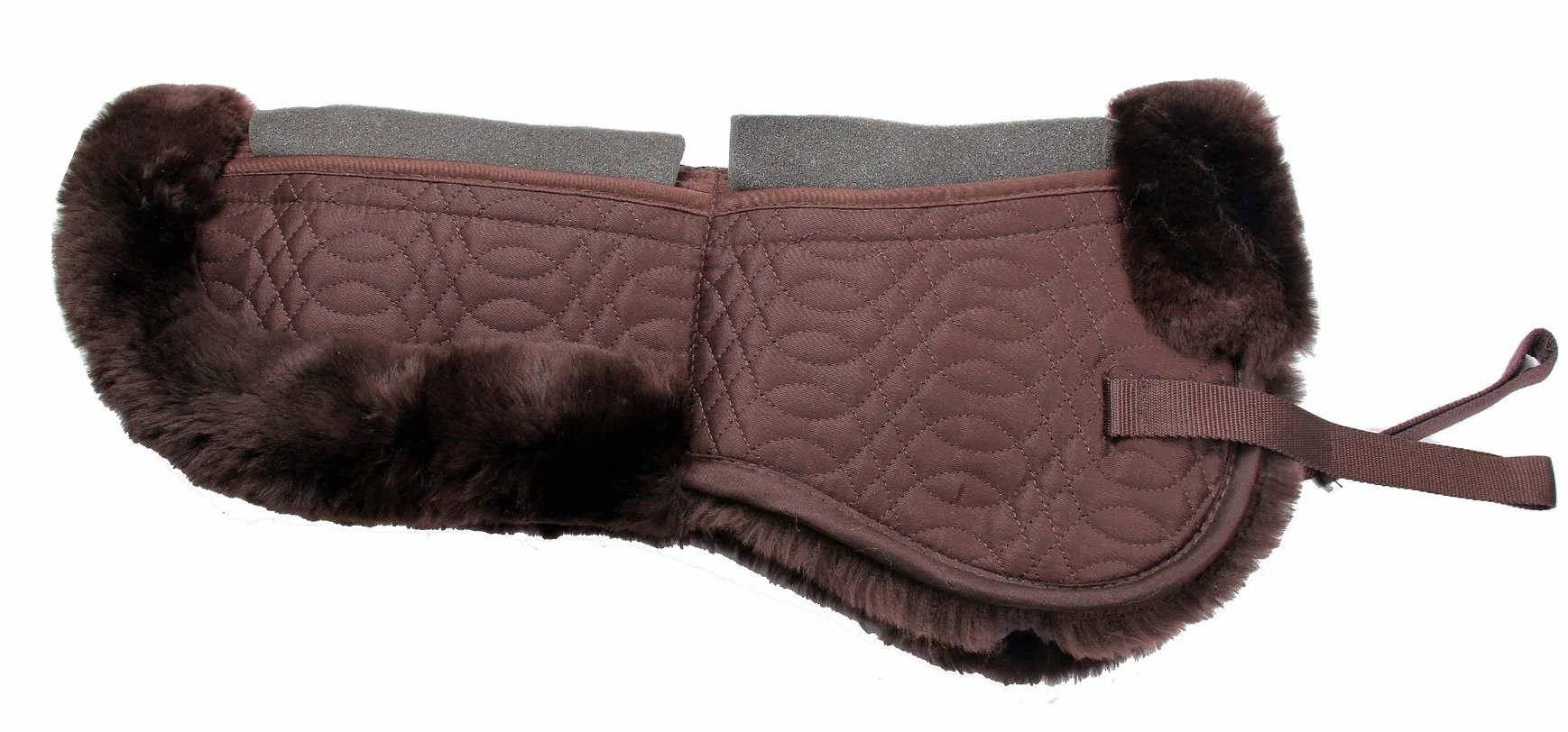 Podkładka korekcyjna ze skóry jagnięcej Half Saddle Pad Pikowana bawełna 4 kieszenie z wkładkami z pianki memory