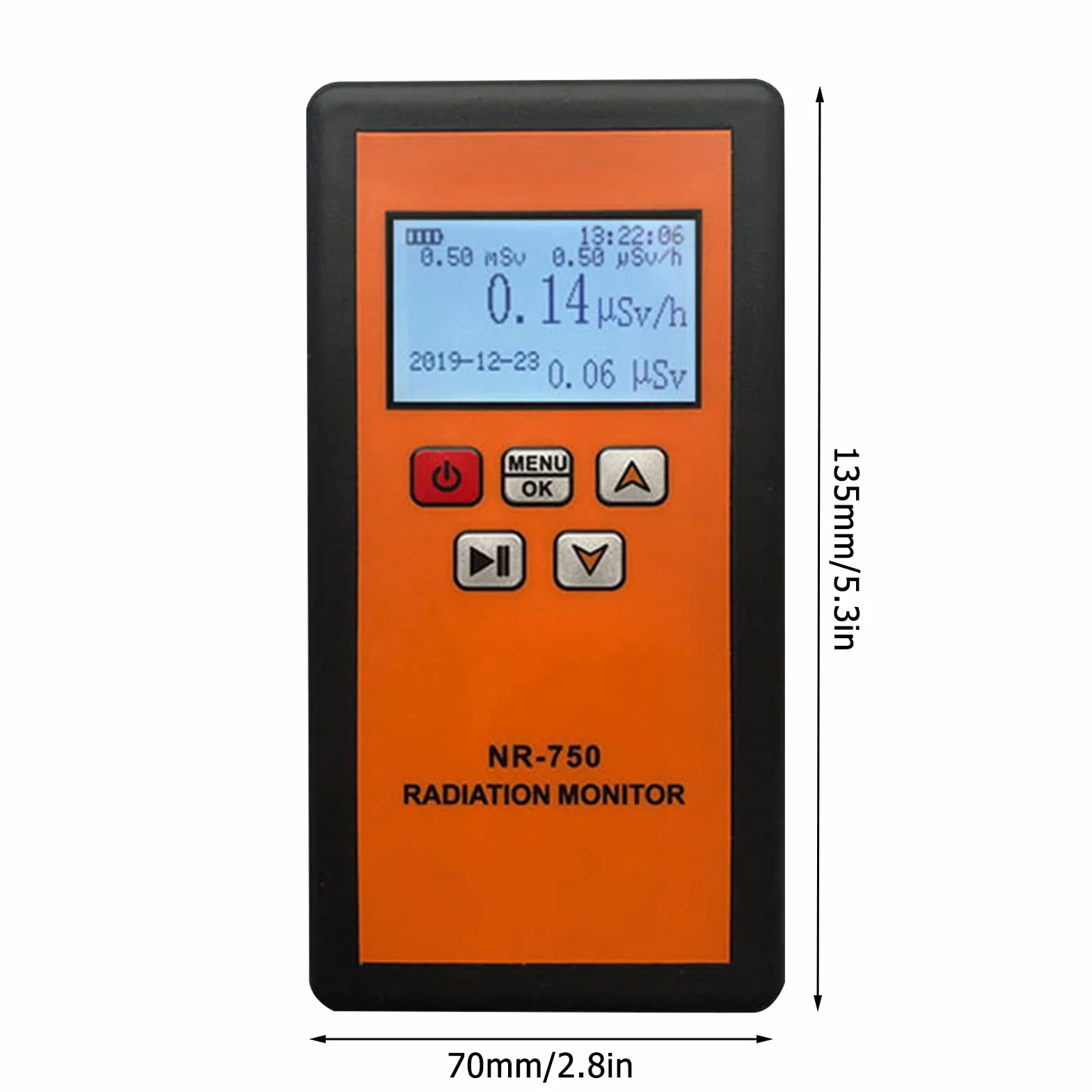 Jadeshay Detektor promieniowania NR-750 ręczny czujnik promieniowania jądrowego wyświetlacz LCD