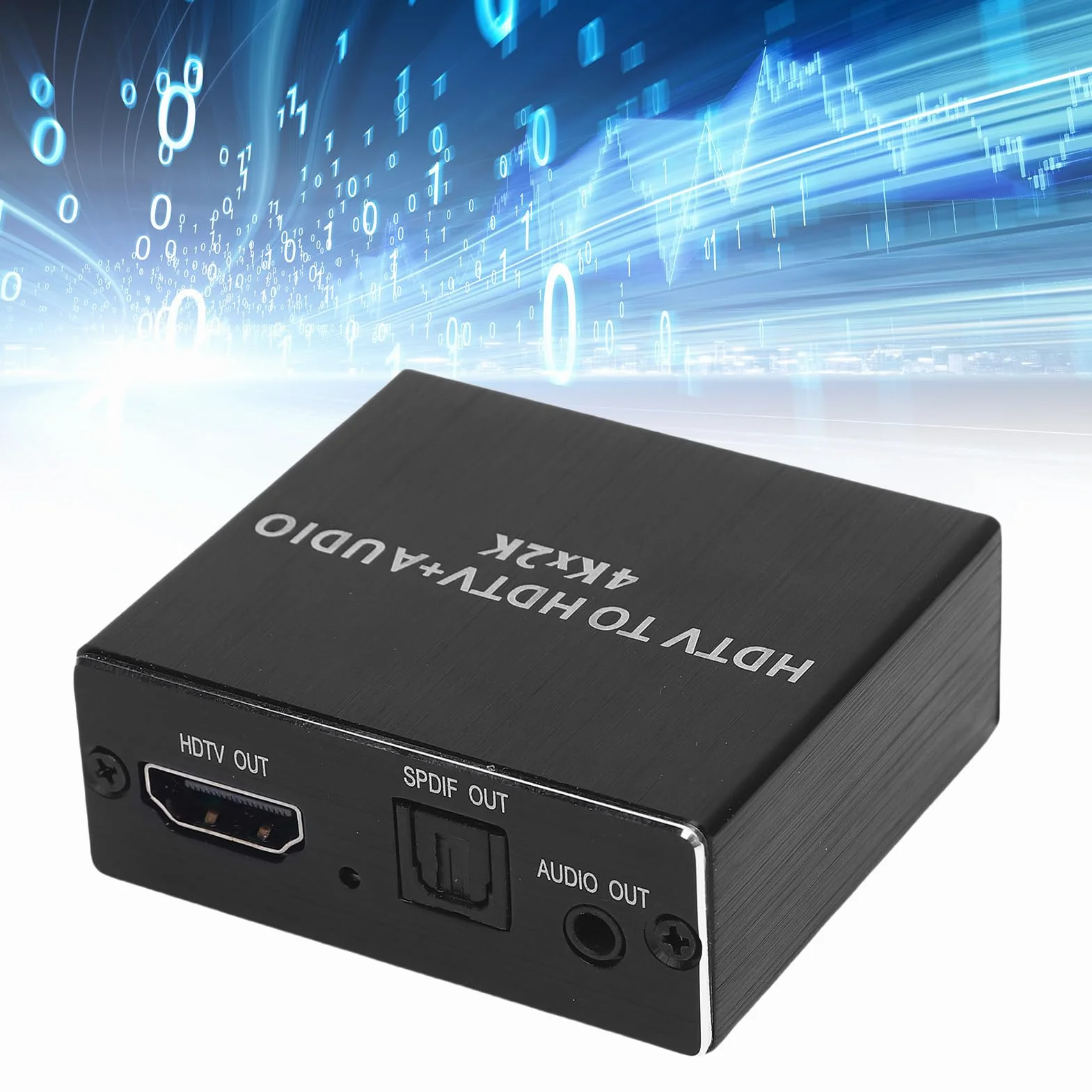 Ekstraktor Dźwięku 4K, Konwerter Optyczny SPDIF 3,5 mm z Trybem 2.0CH 5.1CH PASS