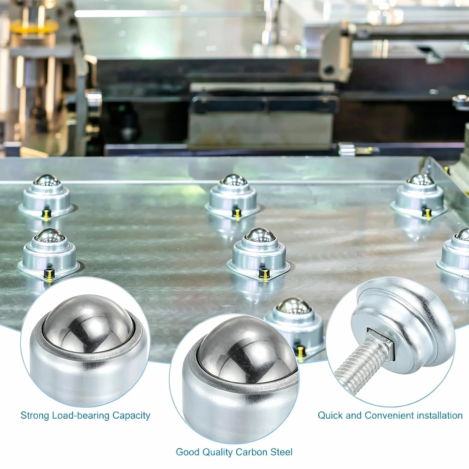 Obrotowe Kółka Kulkowe Ze Stali Węglowej M5 Mini Ball Bearing Universal Wheel Nylonowa Kula 10szt