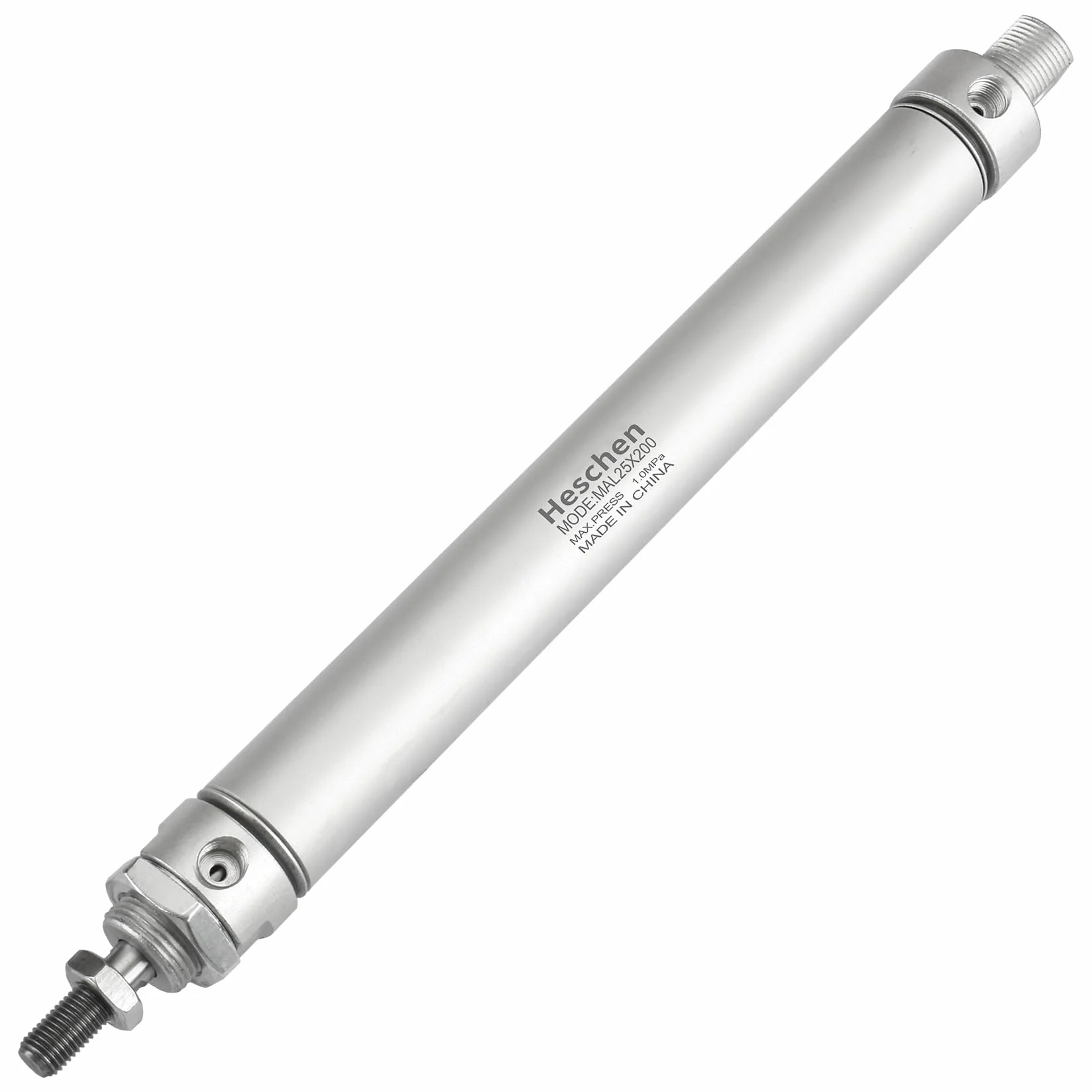 Heschen Cylinder pneumatyczny wąski MAL 25-200 PT1/8 25 mm otwór 100 mm skok dwustronnego działania