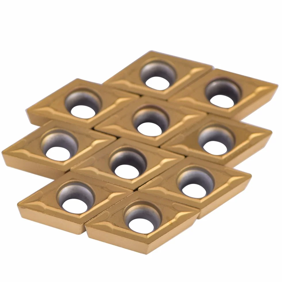 10pcs Kształt Diamentowy Wstawki do wkładek węgla do zwykłej maszyny ze stali nierdzewnej narzędzie do tokarki narzędzie zewnętrzne z obudowy DCMT11T304-HM YBC251