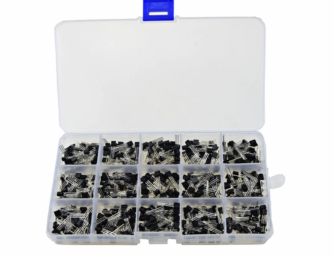 600PCS NPN PNP Power Transistor Kit 2N2222-S9018 Triode 40-160V 50-600mA + Kunststoff Box