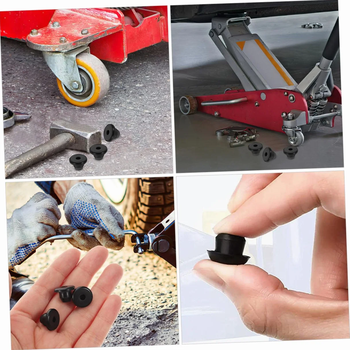 Generic 6 Sztuk Wtyczka Jack Podnośnik Podłogowy Wlewu Oleju Pinch Weld Jack Pad Podnośnik Do Butelki Gumowy Wlewu Korki Wlewu Oleju Gniazdo Wlewu Jack Pad