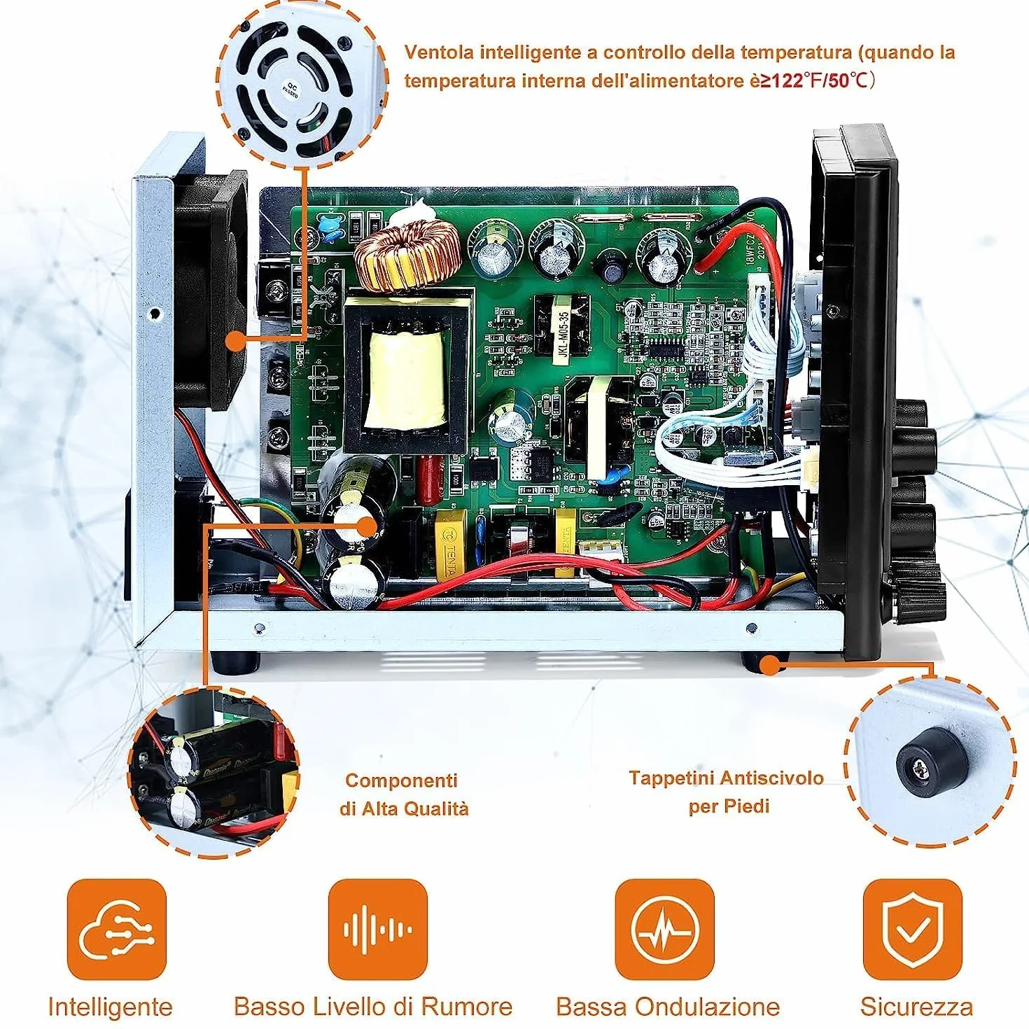 Regulowany zasilacz laboratoryjny 30V 10A DC z wyświetlaczem LED USB 5V 2A