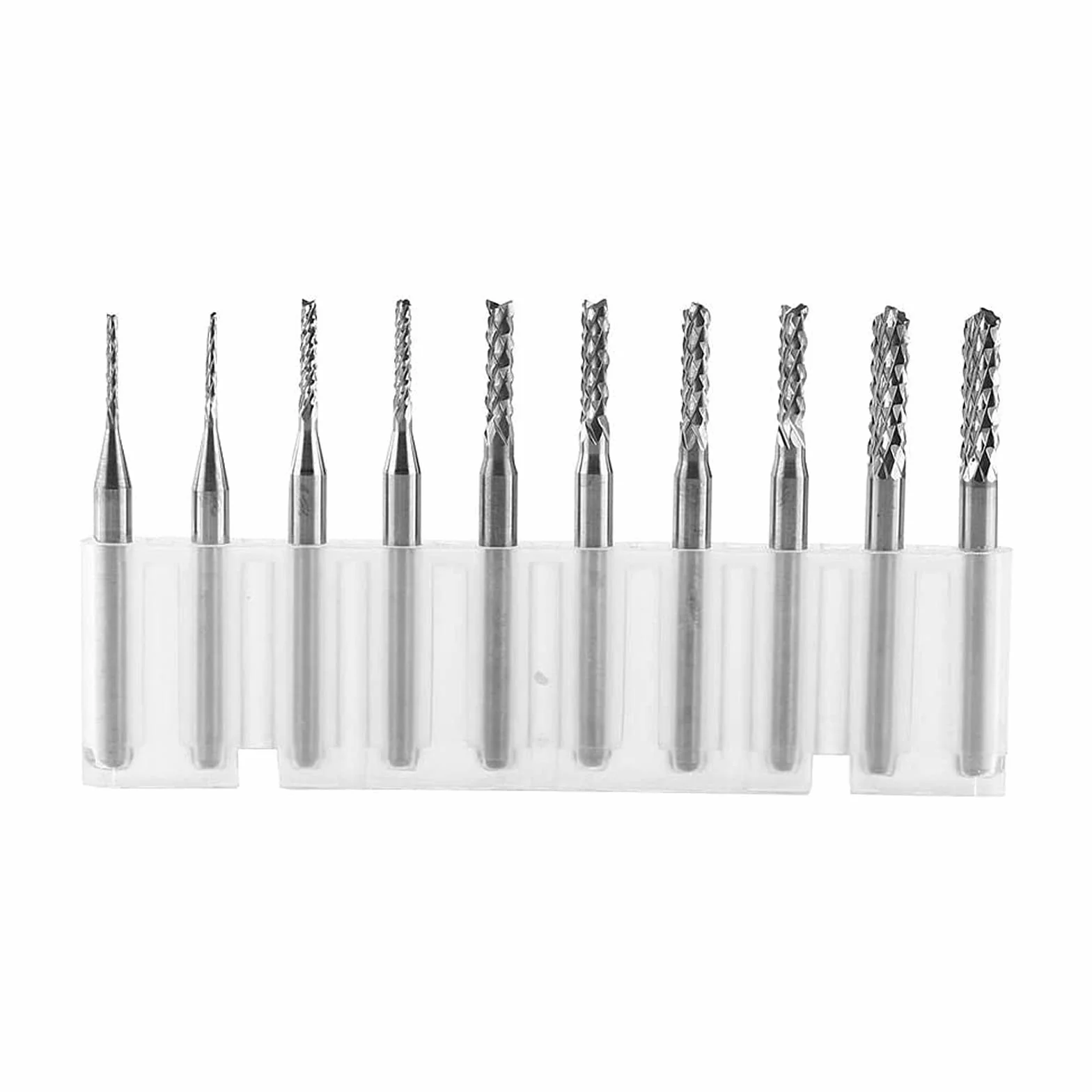 Frezy z węglika wolframu Akozon 10 sztuk Prosty trzonek 1,0-3,0 mm