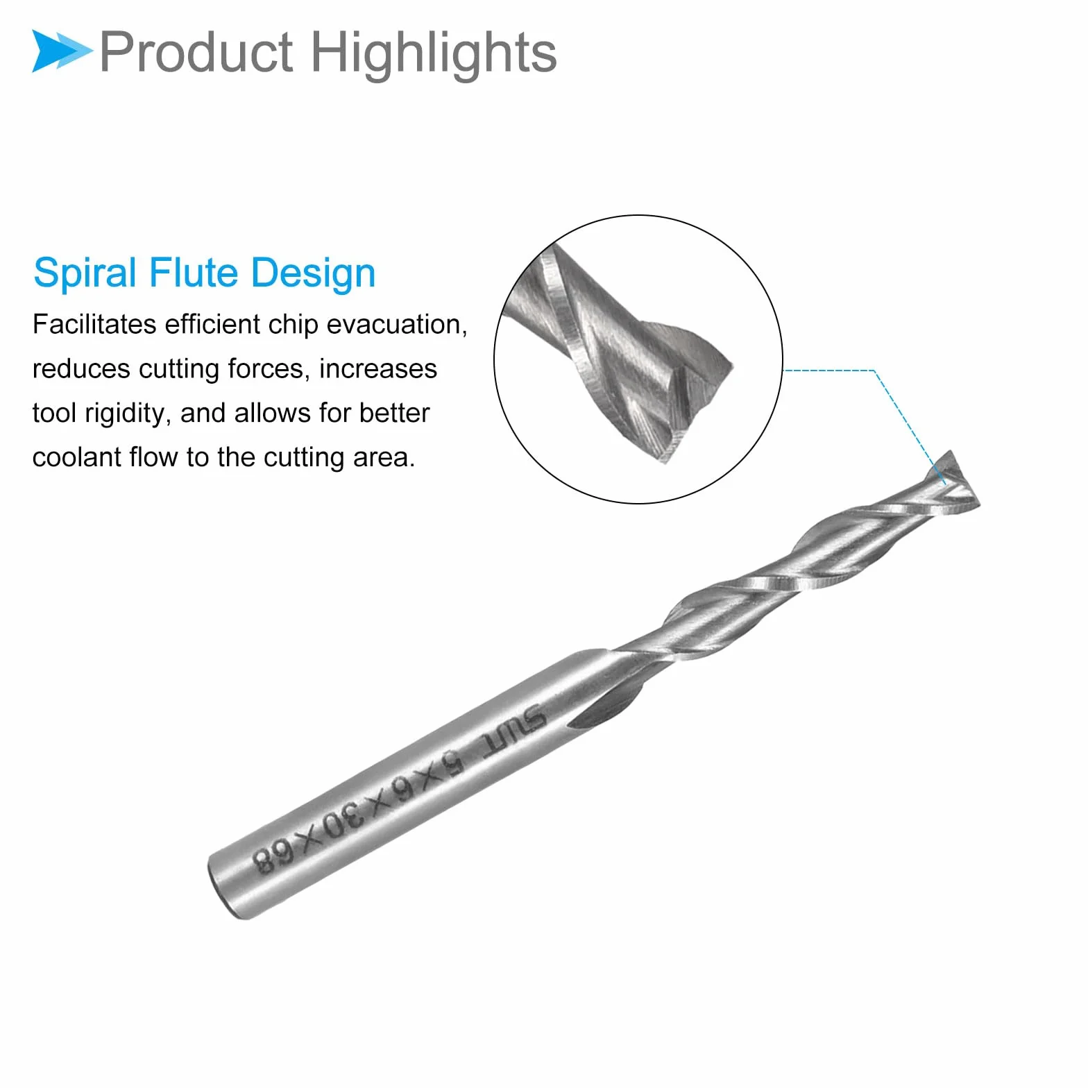 Frez spiralny 5 mm 30 mm stal szybkotnąca z pudełkiem