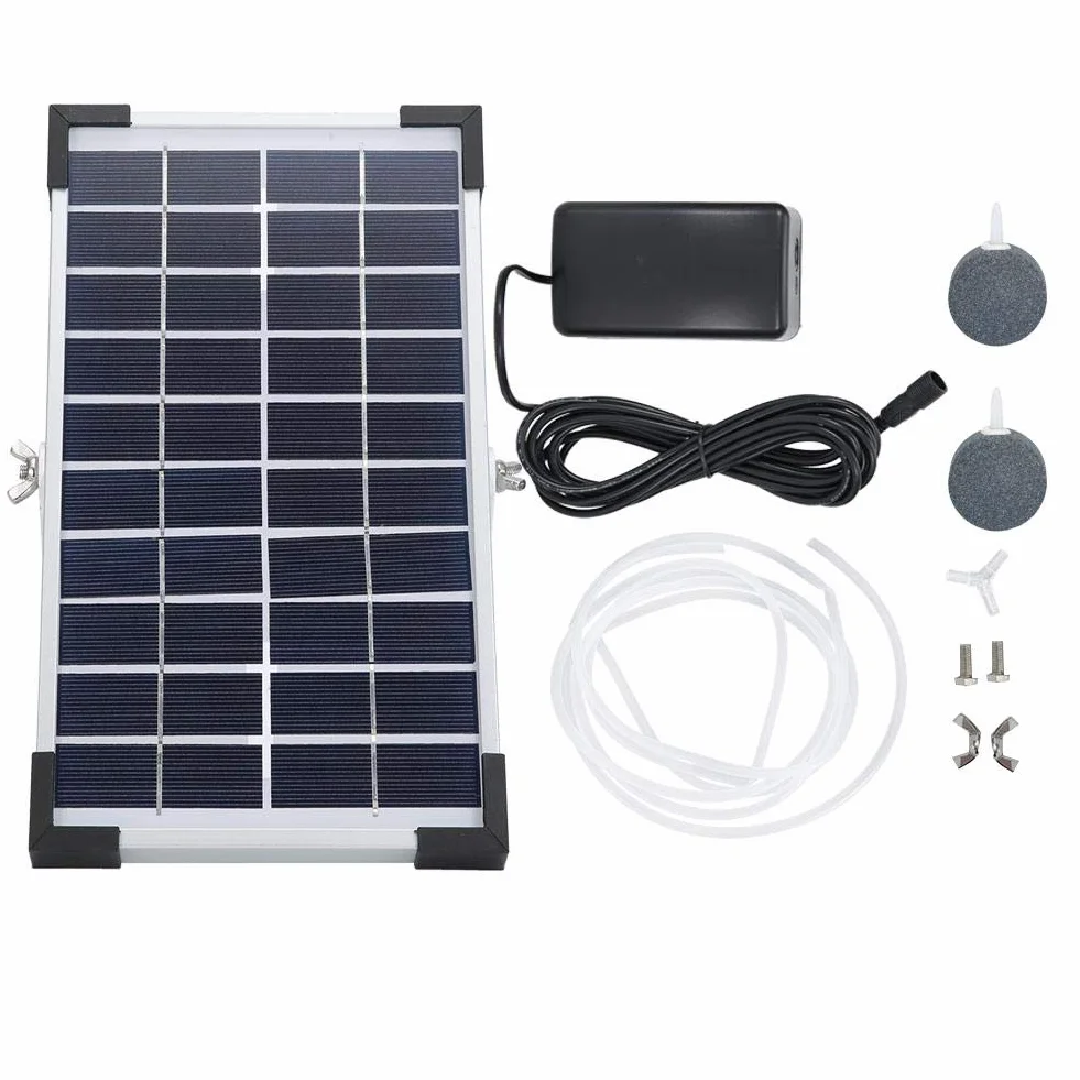 Solarna fontanna, pompa tlenowa do akwarium, napowietrzacz tlenu, pompa powietrza, do akwarium/akwarium/stawu, napowietrzacz tlenu