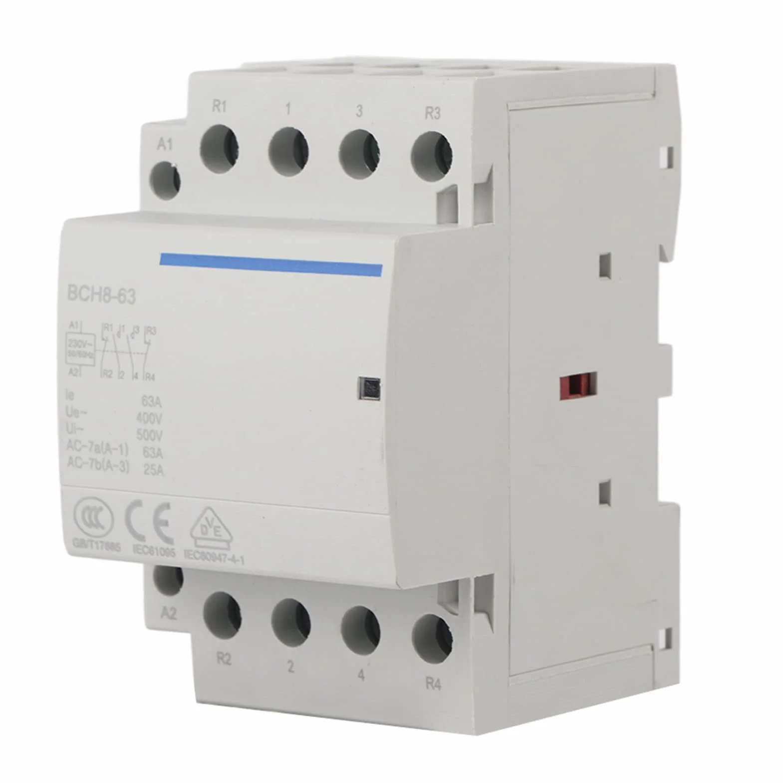 Stycznik 230 V AC 4P 2NO 2NC 63A 50Hz 60Hz 4-biegunowy stycznik prądu przemiennego