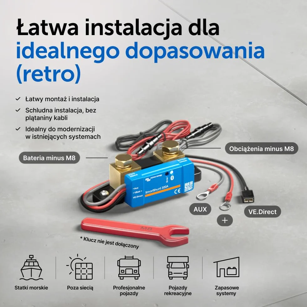 Victron Energy SmartShunt IP65 300 amp Monitor Akumulatorów (Bluetooth)