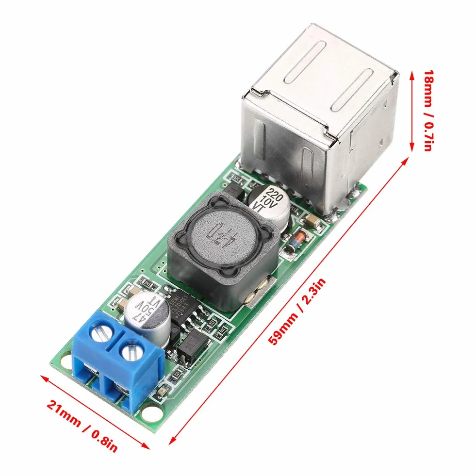 6-35V bis 5V 3A Dual-USB-Konverter-Modul, DC-DC-Spannungsabsenkung-Netzteil Modul