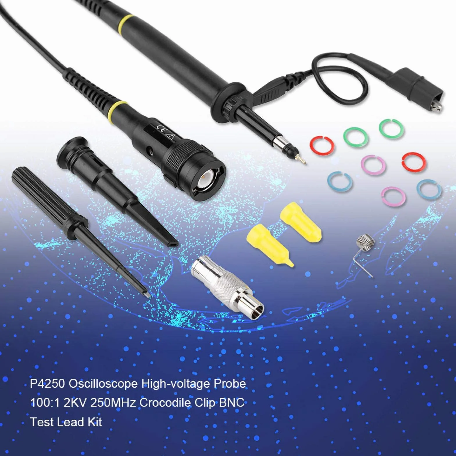 Akozon P4250 Sonda oscyloskopowa wysokiego napięcia 2KV 250 MHz 100:1 BNC