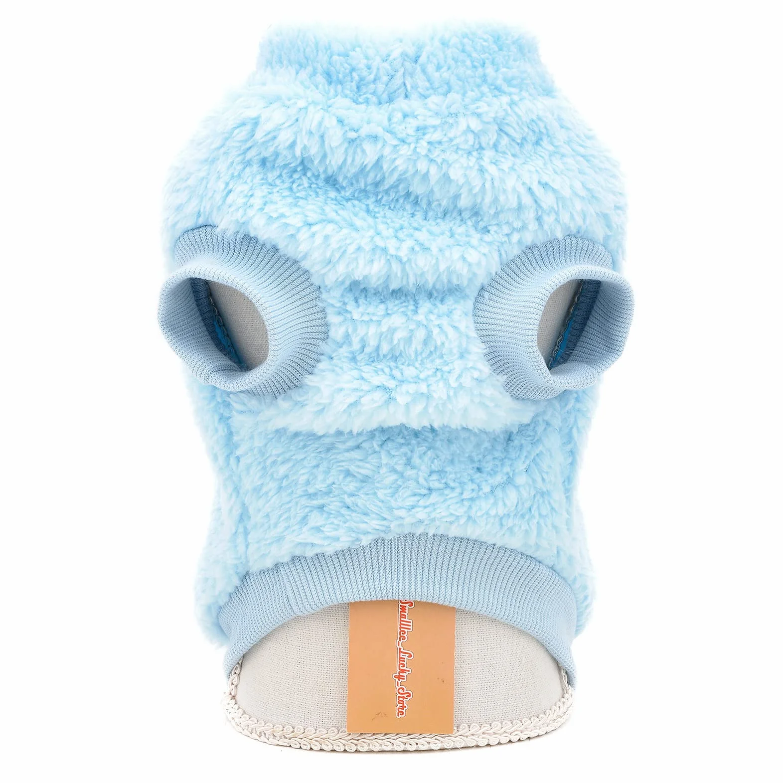 SMALLLEE_LUCKY_STORE Sweter polarowy typu sherpa kamizelka golf sweter z pierścieniem w kształcie litery D miękka bluza dla małych psów, kotów, szczeniaków, chłopców, dziewcząt, yorki, chihuahua,