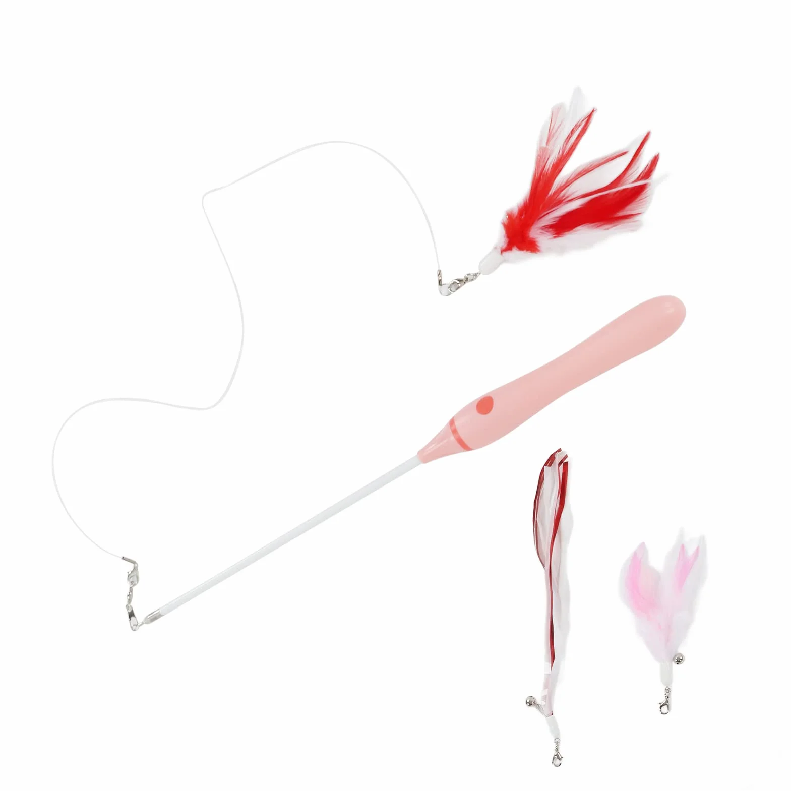 Naroote LED Red Light Light Katzentick, Funny Cat Stick Interactive dla Kotów dla Zwierząt (PINK)