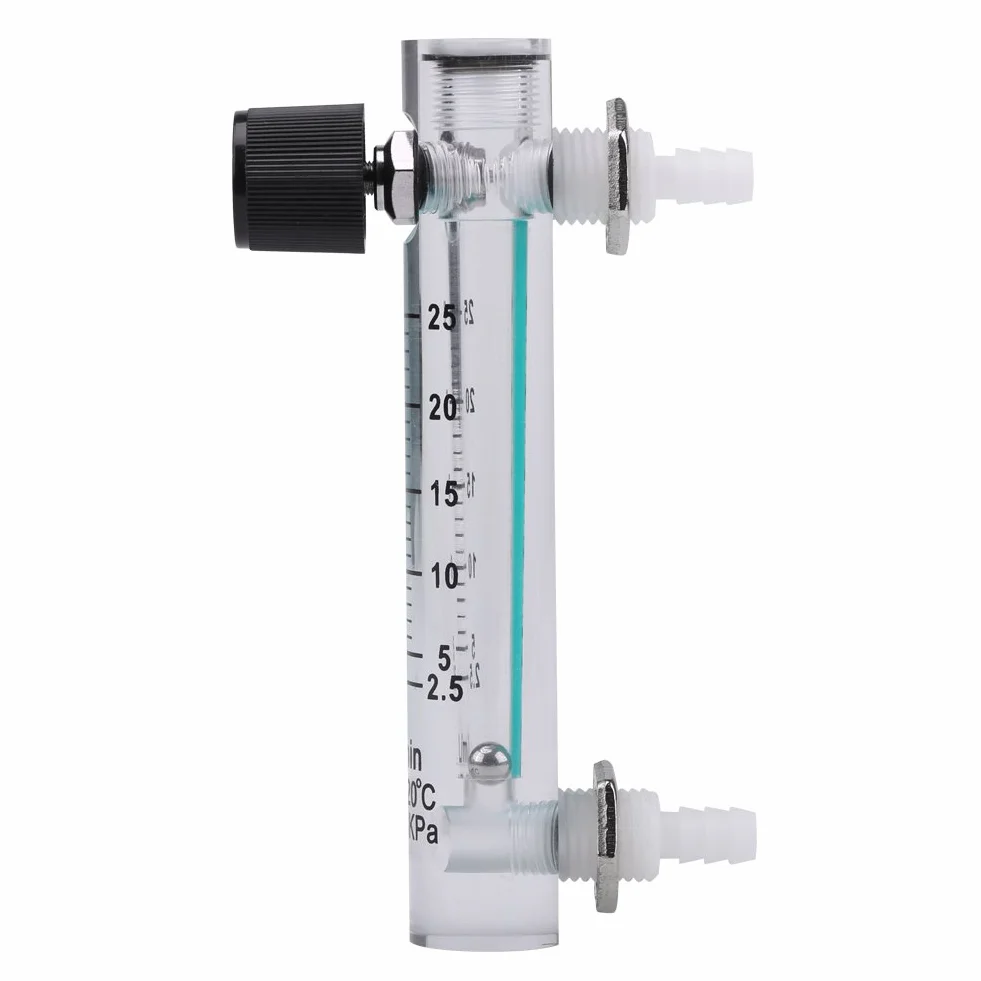 Yosoo Health Gear przepływomierz gazu, 2,5-25 LPM przepływomierz z zaworem regulatora do tlenu/powietrza/gazu