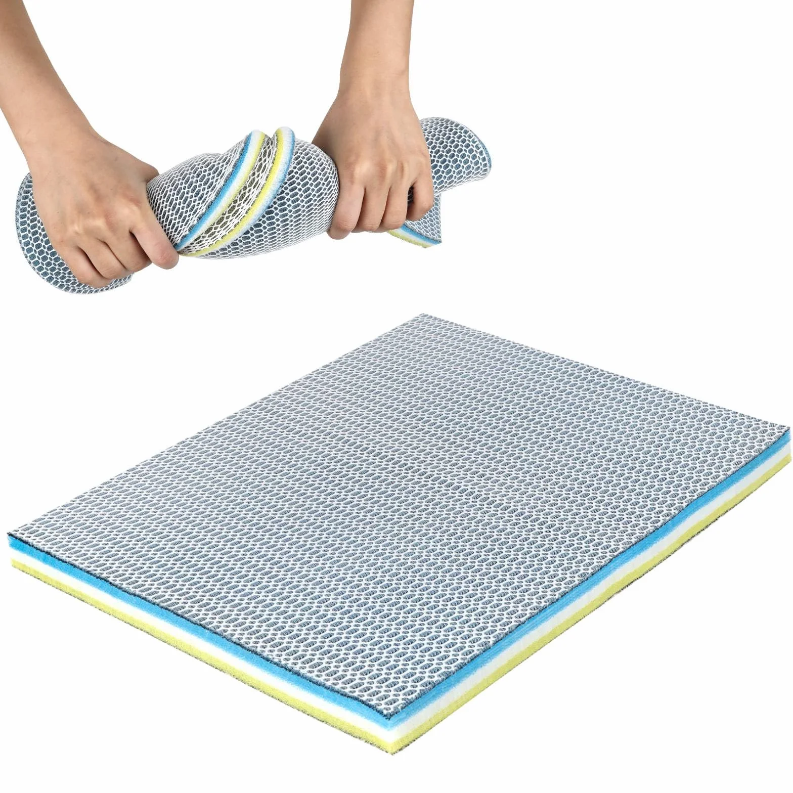Wysoce wydajna wata filtrująca 9D, wata filtrująca do akwarium (40 x 30 x 2 cm), biochemiczna mata filtrująca o strukturze plastra miodu, wielowarstwowa konstrukcja o wysokiej