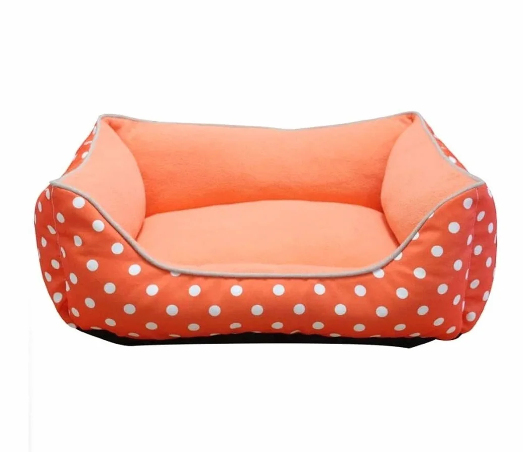 Łóżko dla Kota Sofa Dla Zwierząt Legowisko Dla Psa Wodoodporne Dno Miękki Polar Ciepłe Legowisko Dla Kota Dom Dla Zwierząt I Wygodne Legowisko Dla Zwierząt Łegowisko dla Zwierząt (Color : Oranje, Si