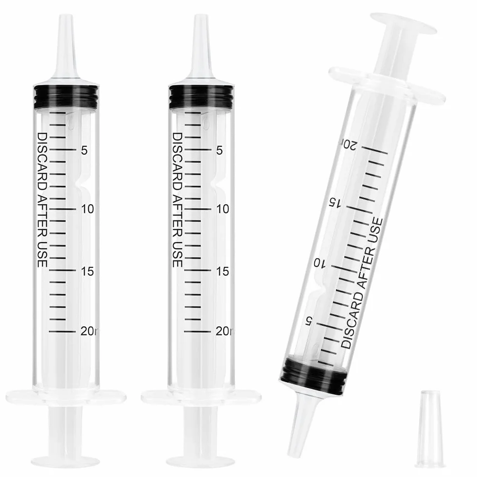OFFCUP Plastikowe strzykawki 20 ml, 3 szt., bez igły, dozowanie, podlewanie, laboratoria