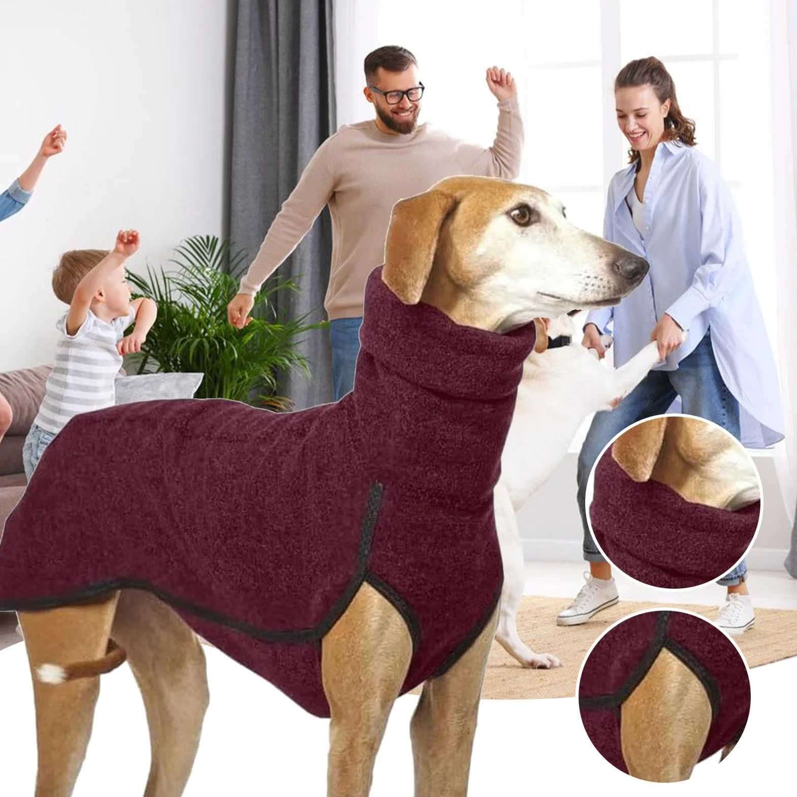 Sweter Whippet, Sweter Chartów, Płaszcz z Polaru dla Chartów, Ubrania dla Psów Whippet, Płaszcz Pullover dla Zwierząt Domowych, Ciepły Sweter dla Włoskich Chartów Bluza, Zimowa Rozciągliwa Koszula z
