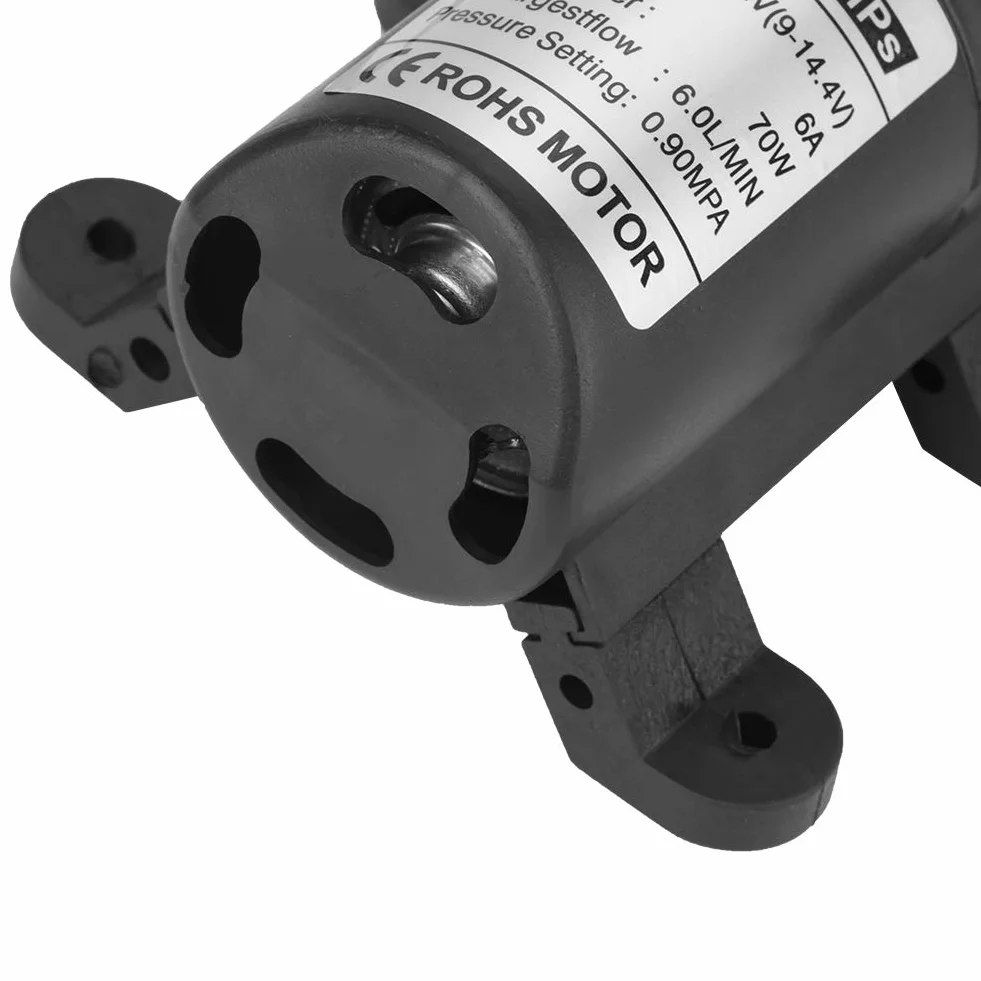 Pompa Elektryczna Membrana 12V 0.9Mpa 6L/Min 70W Samozasysająca z Przełącznik Automatyczny do Camper Łódź