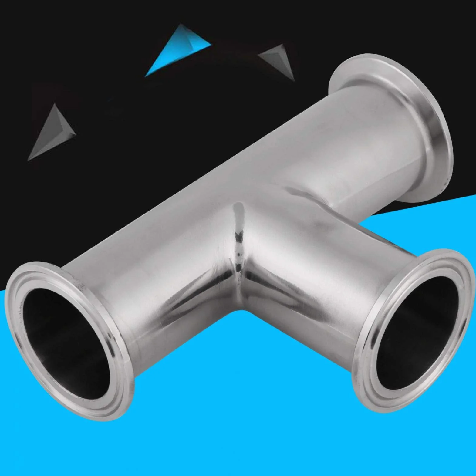 Trójnik zaciskowy 3-drożny ze stali nierdzewnej 38 × 1,5 mm Tri-Clamp