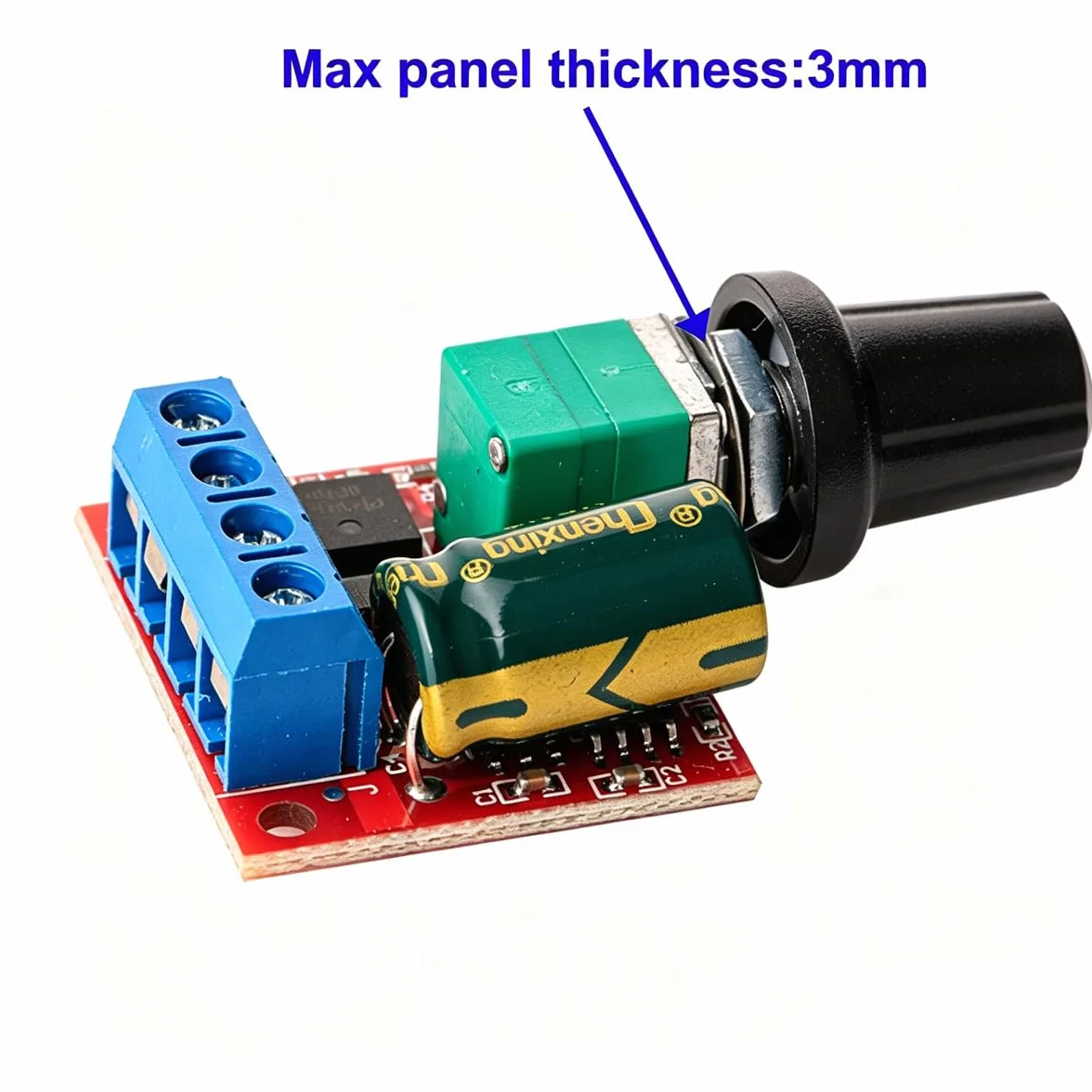 Gebildet 3-częściowy mini regulator prędkości, regulator prędkości PWM, DC 5V-35V 5A regulowany przełącznik PWM, 6 V 12 V 24 V przełącznik ściemniacza z diodą LED