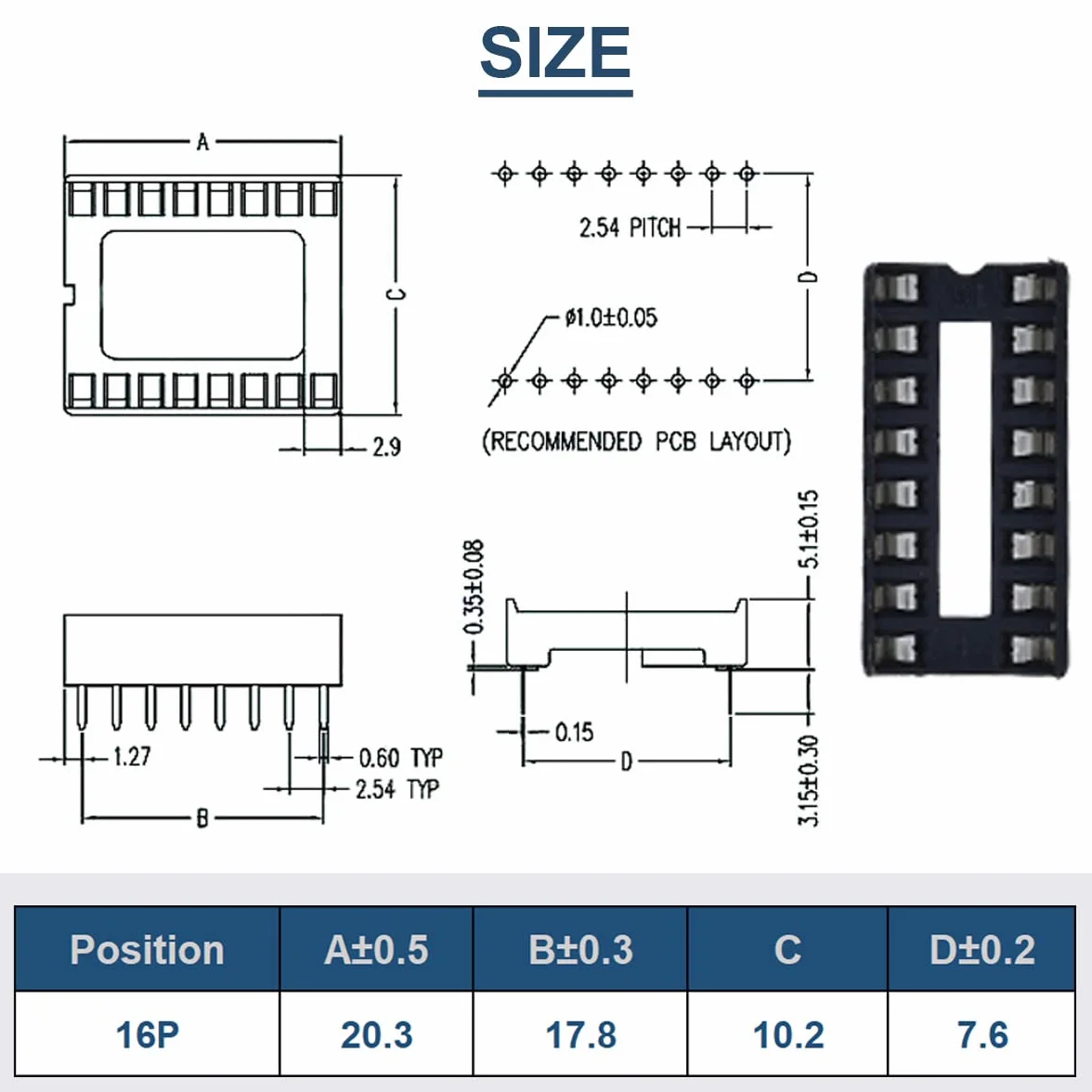 Sterownik silnika krokowego L293D DIP16 4-kanałowy sterownik silnika chip do Arduino z 10 gniazdami 16P IC