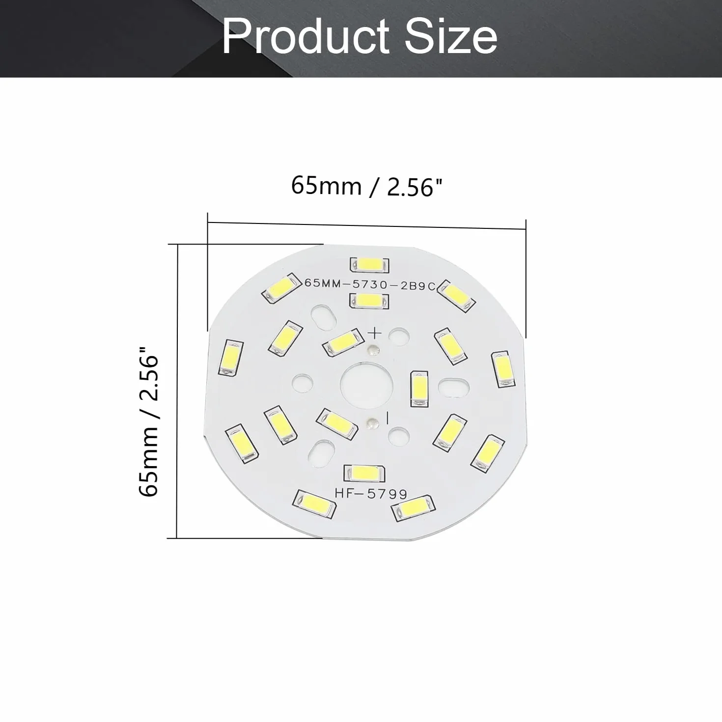 Othmro Żarówka LED 9 W COB lekkie koraliki, 300 mA, 27-30 V, 120 lm, biała 6500 K średnica 65 mm, 5 szt