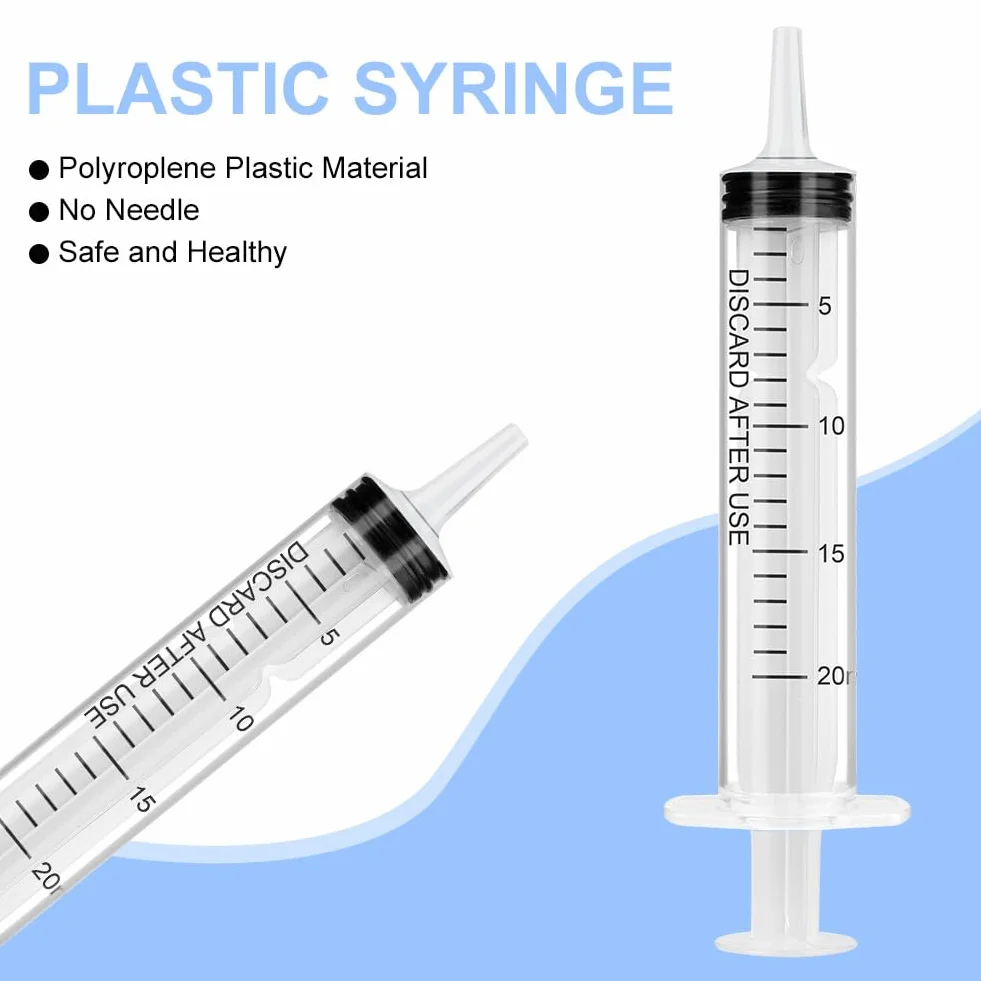OFFCUP Plastikowe strzykawki 20 ml, 3 szt., bez igły, dozowanie, podlewanie, laboratoria