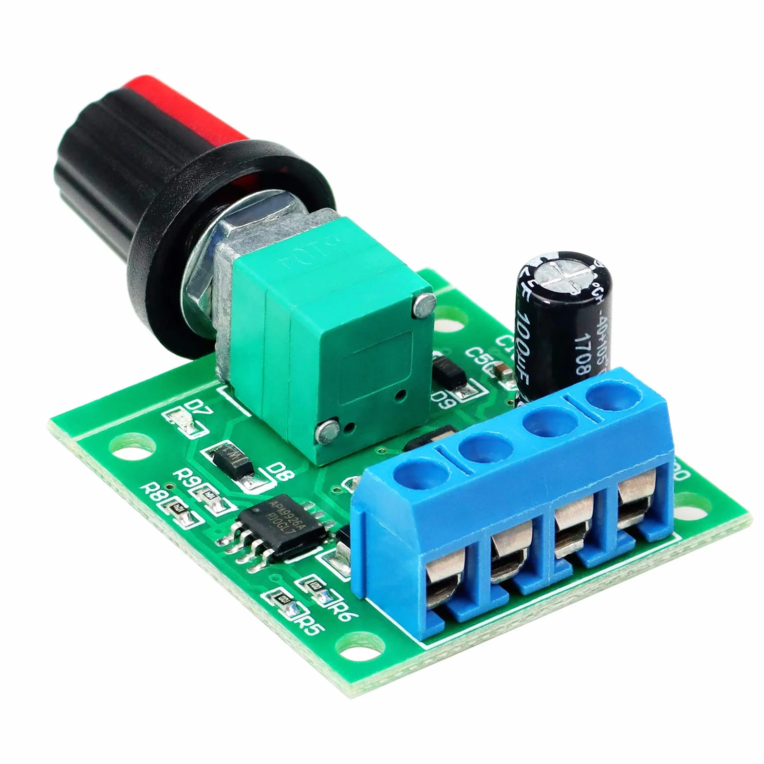 2 sztuki PWM regulator prędkości obrotowej DC 1,8 V 3 V 5 V 6 V 12 V 2 A 1803BK regulowany regulator prędkości, moduł sterowania niskiego napięcia, kontroler z przyciskiem