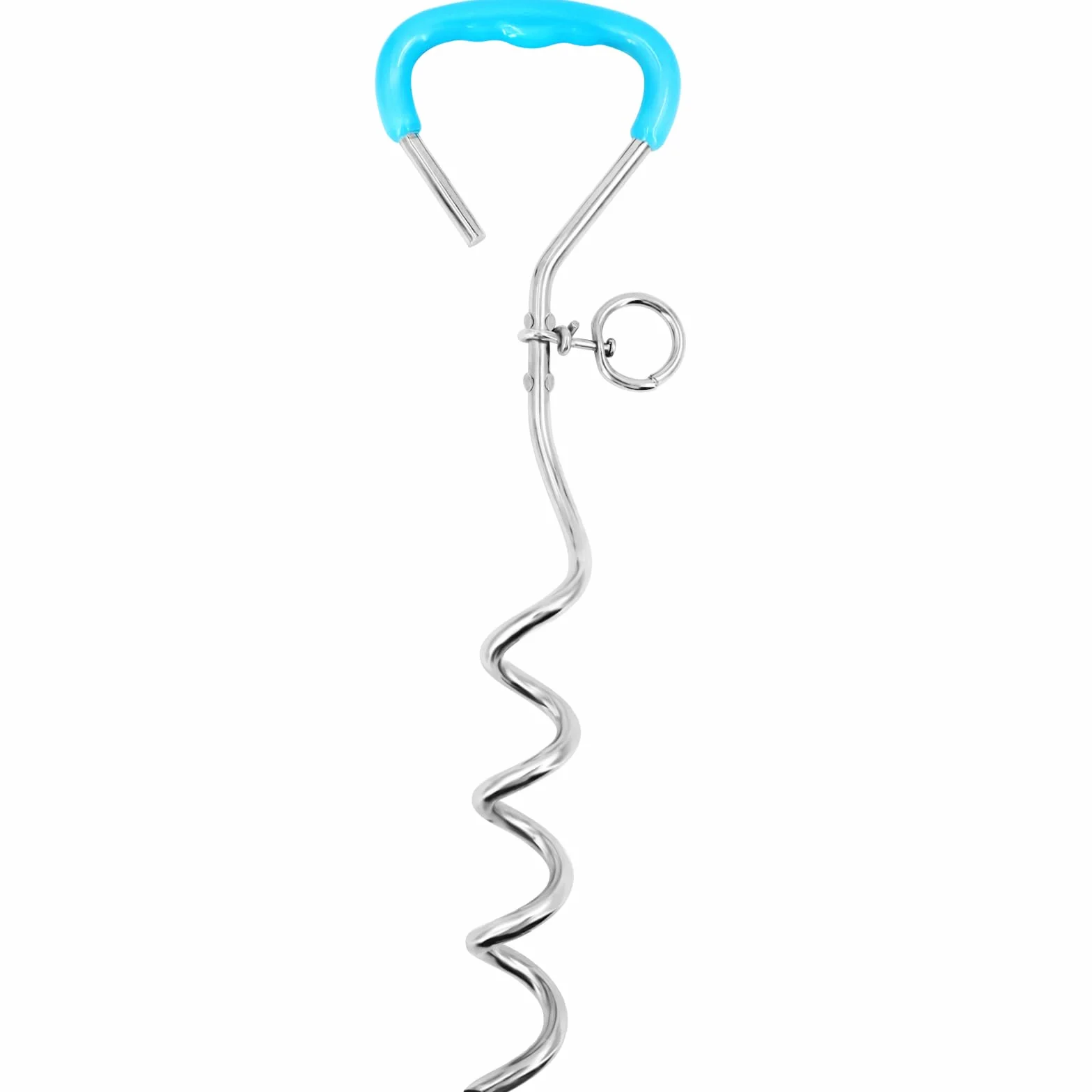 Supet palik gruntowy ze smyczą dla psów, duży, kołek, smycz dla psa, na plażę (tylko kołek gruntowy, zielony).
