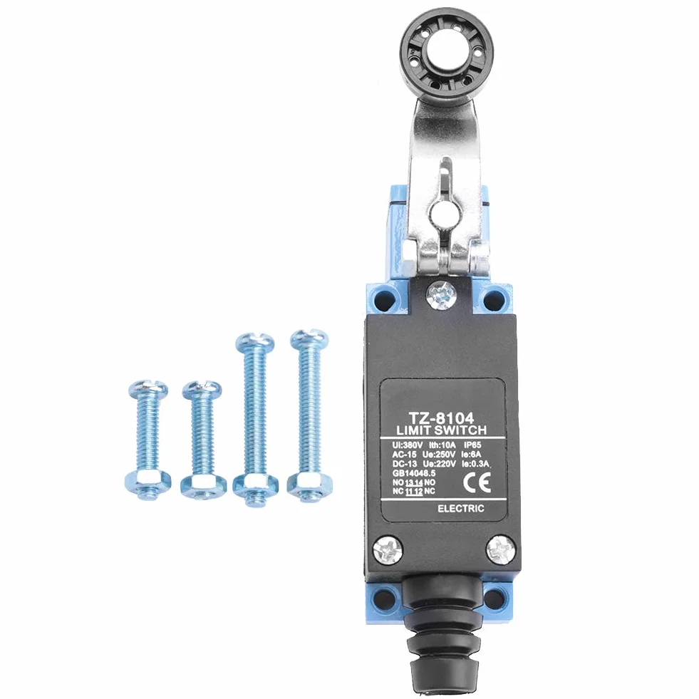 Limit Switch, TZ-8104 SPDT Momentary Limit Switch Rotary Roller Lever 6A 250V
