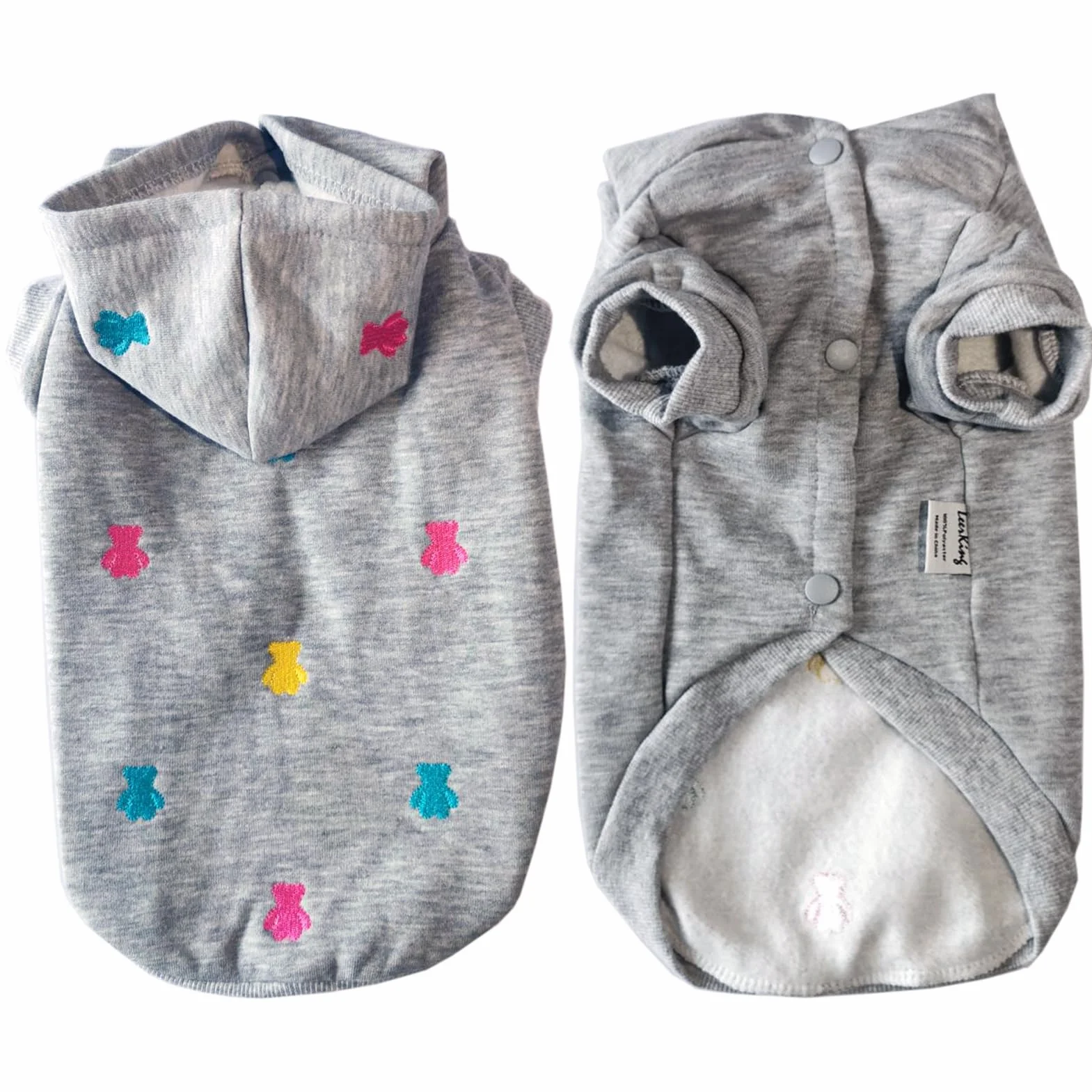 LeerKing Dog Sweter Fleece Pullover Hoodie Piżama puszysty kot sweter dla małych średnich psów Francuski Bulldog Odzież Dachshund Chihuahua XS
