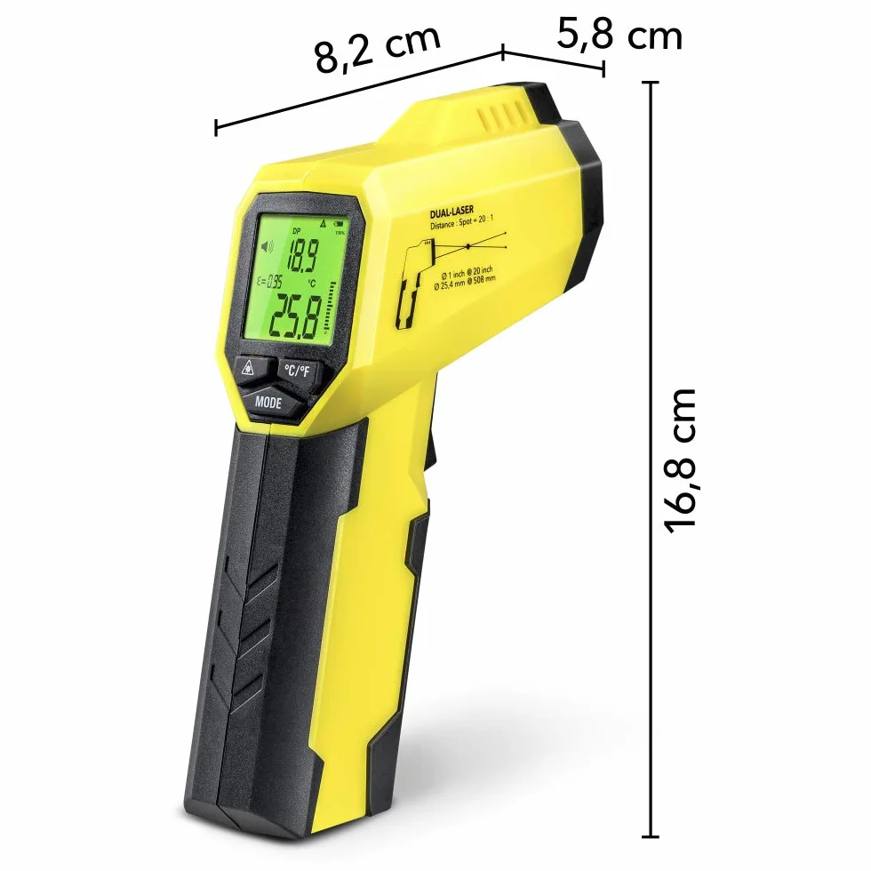 TROTEC BP25 Termometr na podczerwień laserowy -50°C do +260°C pirometr