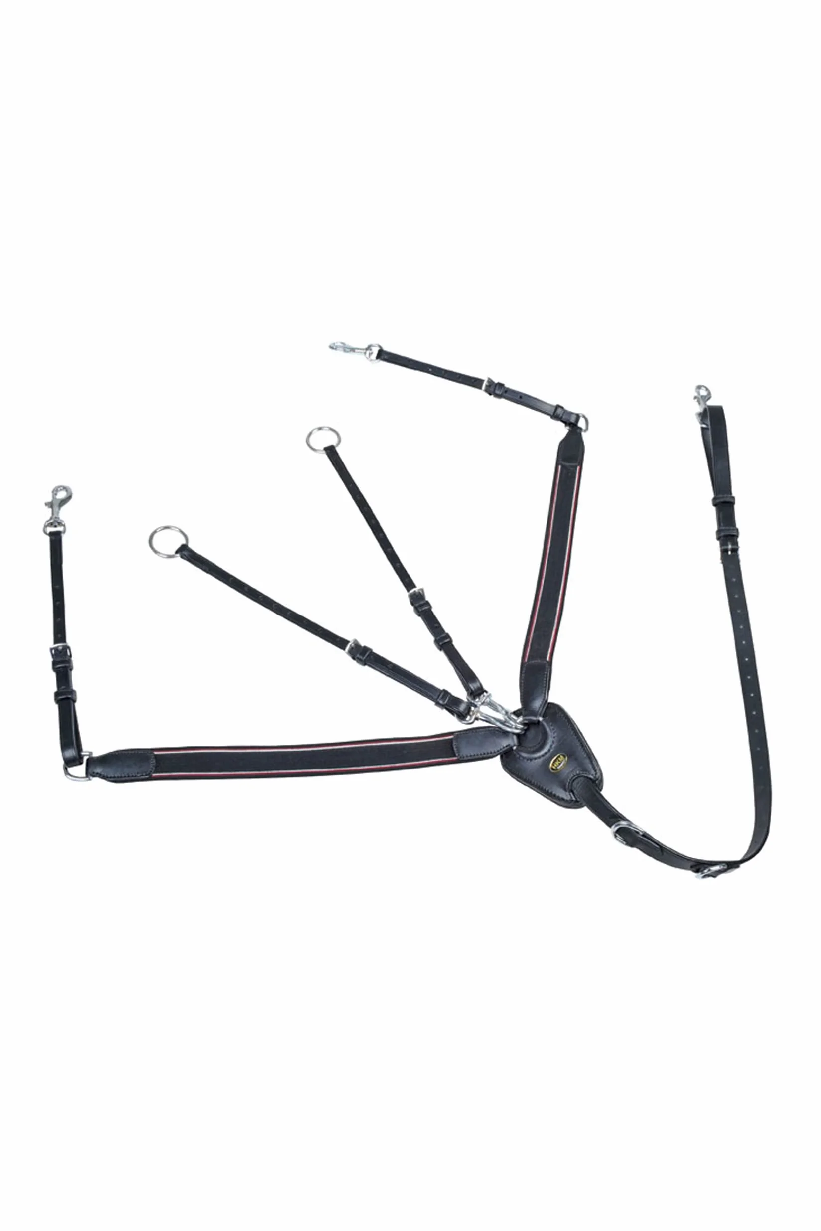 HKM SPORTS EQUIPMENT Martingal i szeroka guma, czarna, pełnokrwista przód 6845 One Size