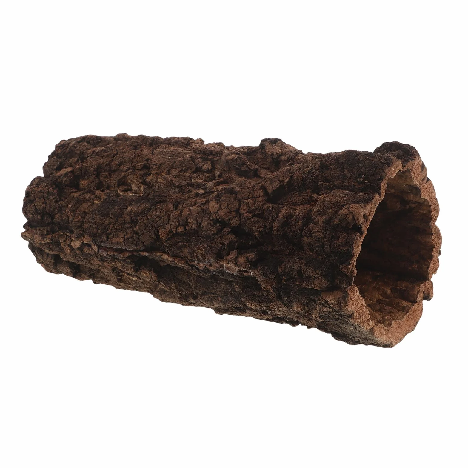 Skóra węża: kryjówka z bali dla gadów - jaskinia z wydrążonego drewna, kryjówka dla brodatego agama, akcesoria do akwarium lub terrarium, schronienie, 12x30 cm
