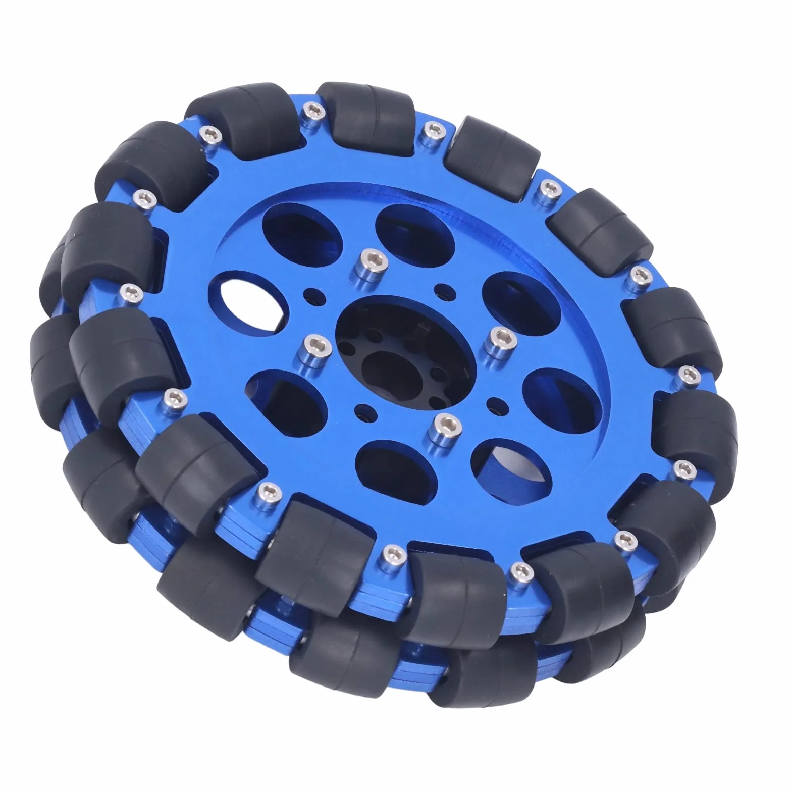 127 Mm, Metal, Napęd Dookólny, Koło Dookólne 6 Cali, Stop Aluminium, Akcesoria do Części Robotów Przemysłowych, do Ruchu Robotycznego ((zestaw dwukołowy) UM5604-0014-0152)