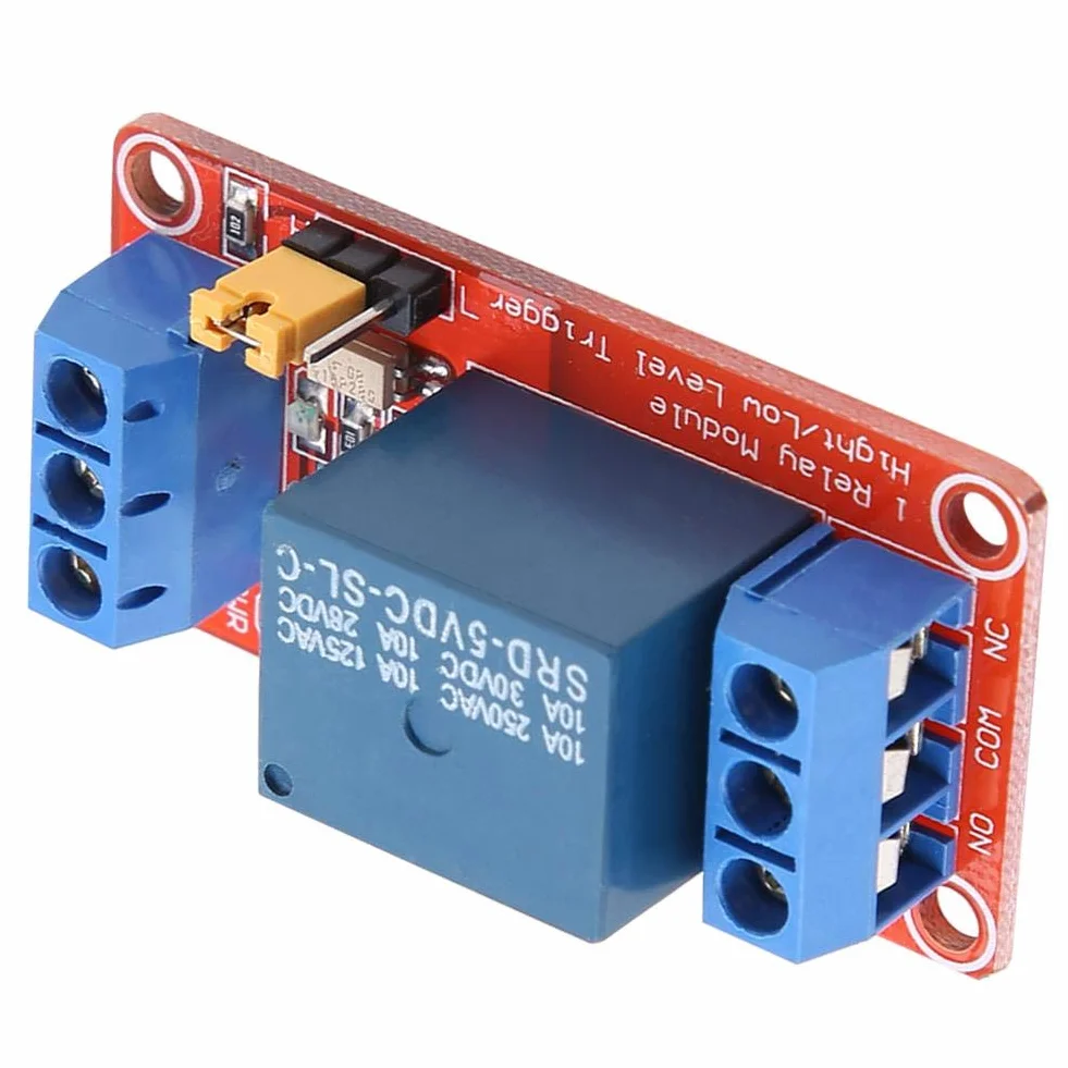Keenso 1-kanałowy przekaźnik 5 V/12 V/24 V z transoptorem, wyzwalaczem wysokiego i niskiego poziomu