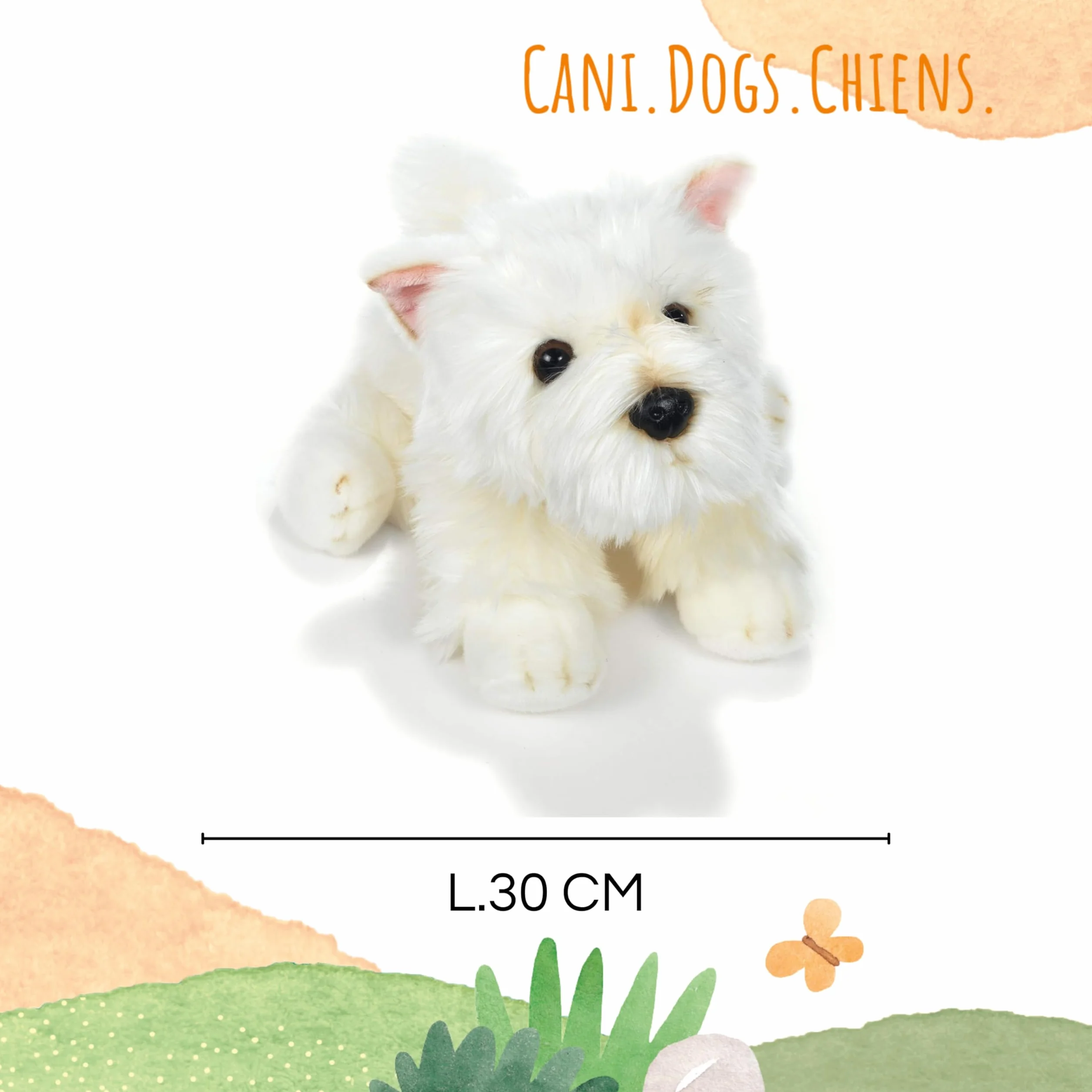 Plush & Company 15886 Angie-Dog Westie długość 30 cm, wielokolorowy