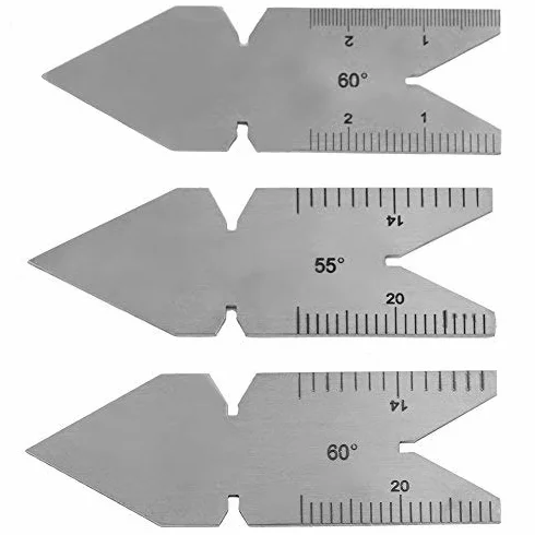 Edelstahl-Schraubengewinde Messwerkzeug Set 52 Blätter 60° 55° Zentrierdorne Metrisch Imperial
