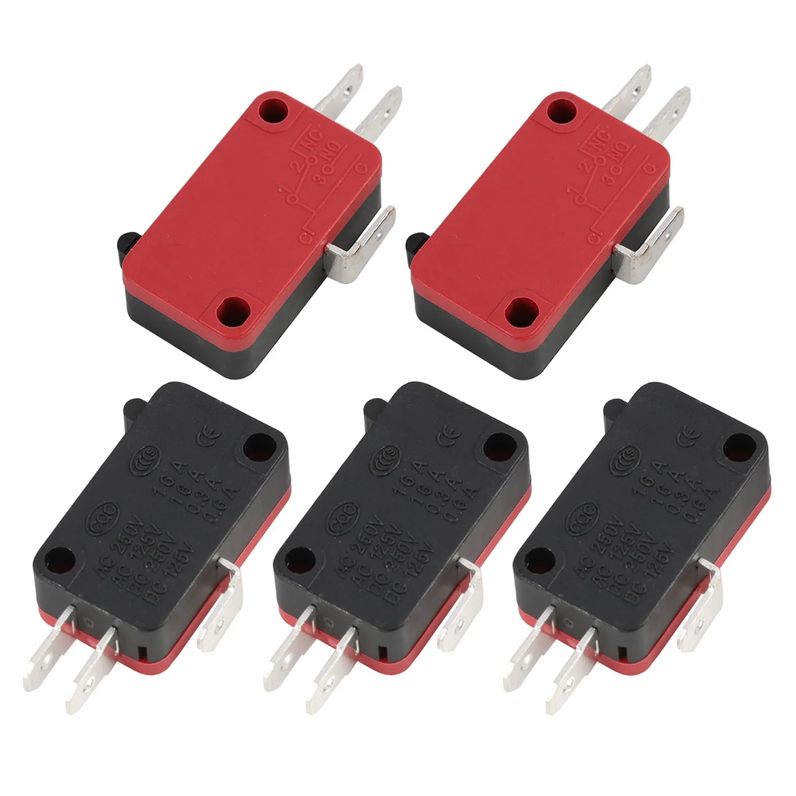 Zestaw 5 mikroprzełączników V-16-1C25 16A 250V AC
